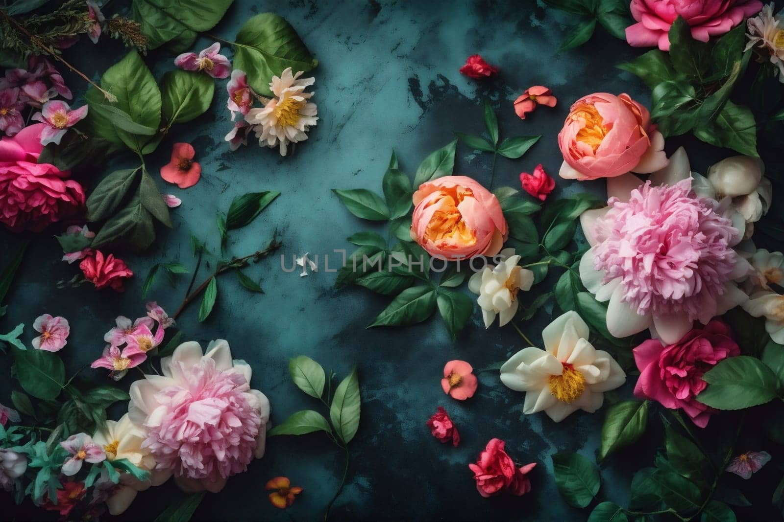 bokeh summer spring mother valentine bouquet color beautiful up mock texture petal abstract watercolor pink background blossom pastel festive design peonies flower. Generative AI.