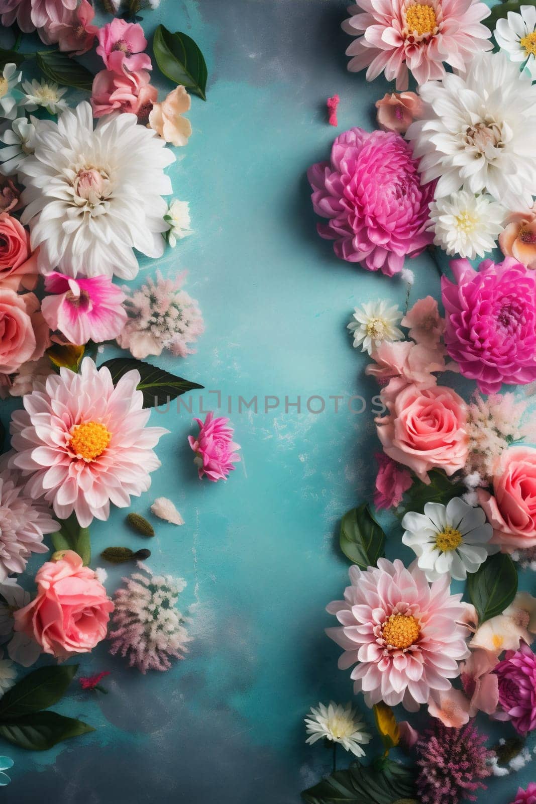 floral flower blossom pastel spring watercolor design valentine color peonies background. Generative AI. by SHOTPRIME