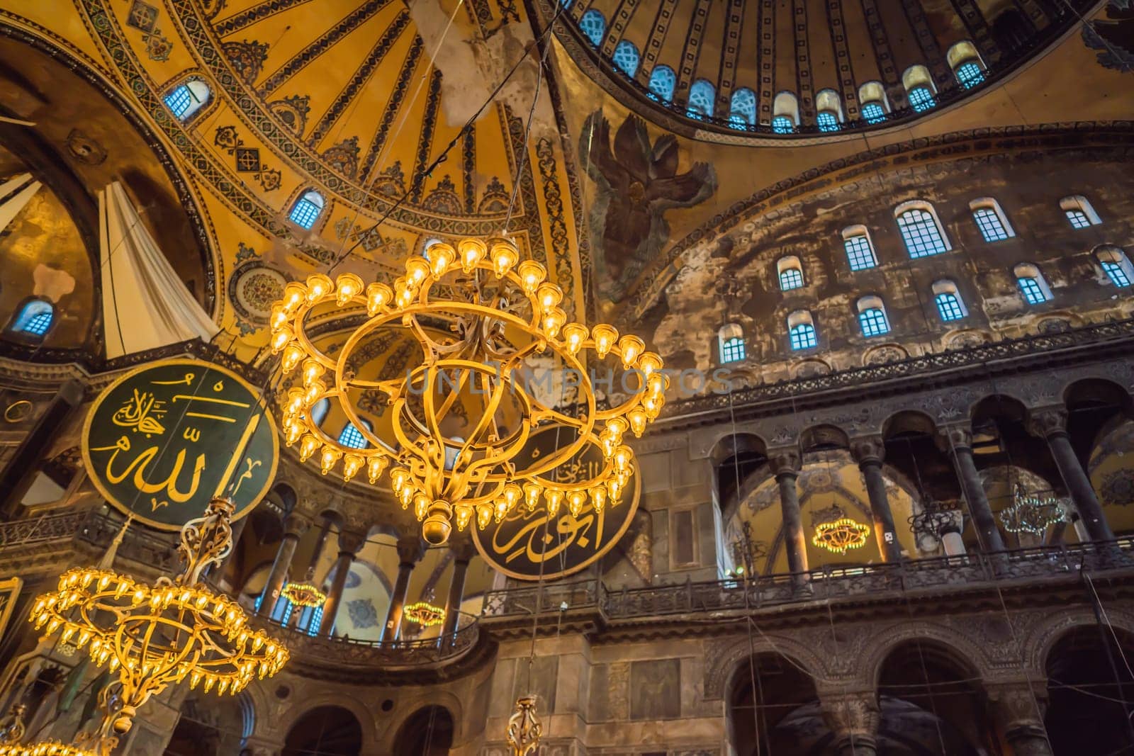Hagia Sophia Hagia Sofia, Ayasofya interior in Istanbul, Turkey, Byzantine architecture, city landmark and architectural world wonder. Turkiye by galitskaya