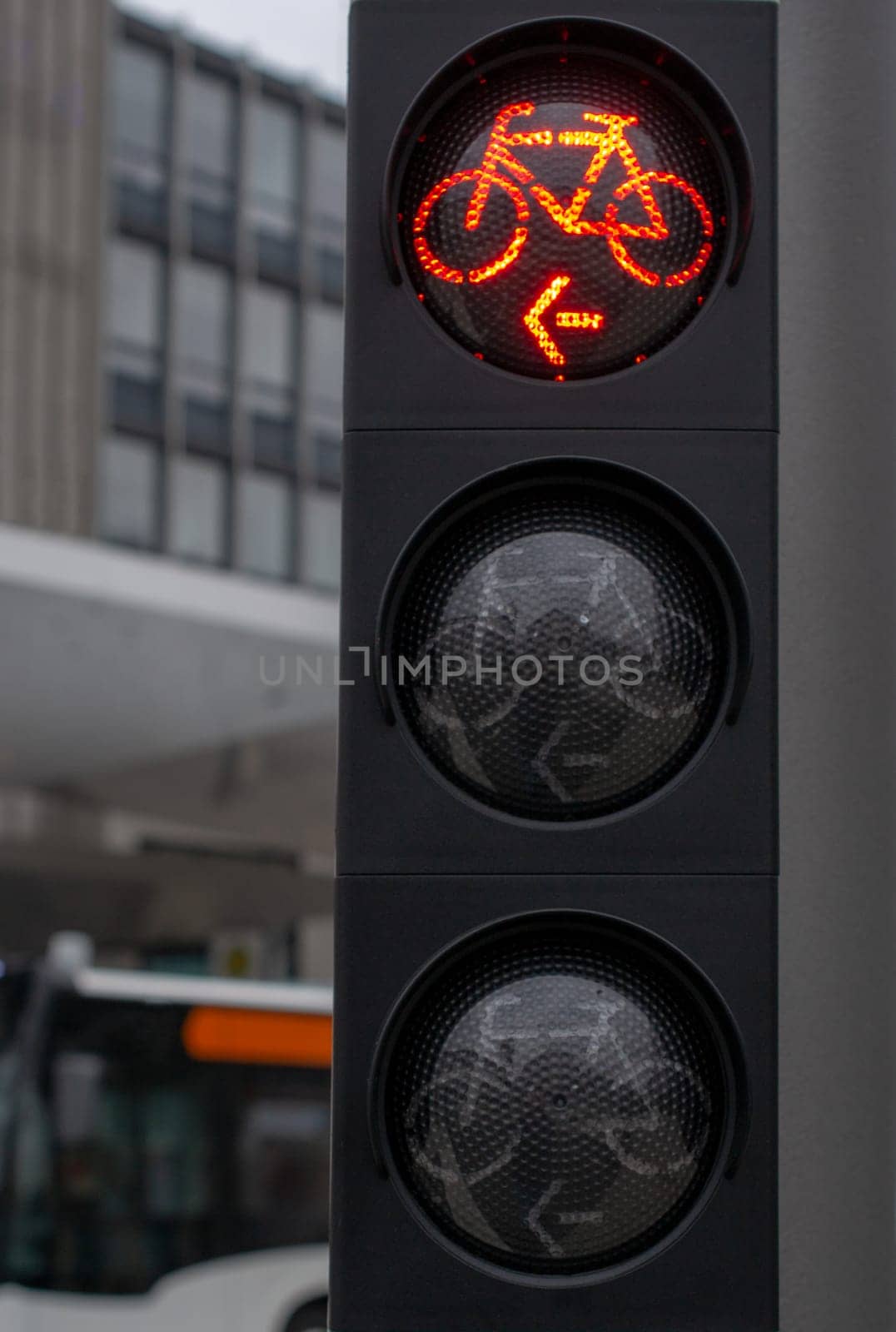 Bicycle traffic light in Germany. Bielefeld by Maksym