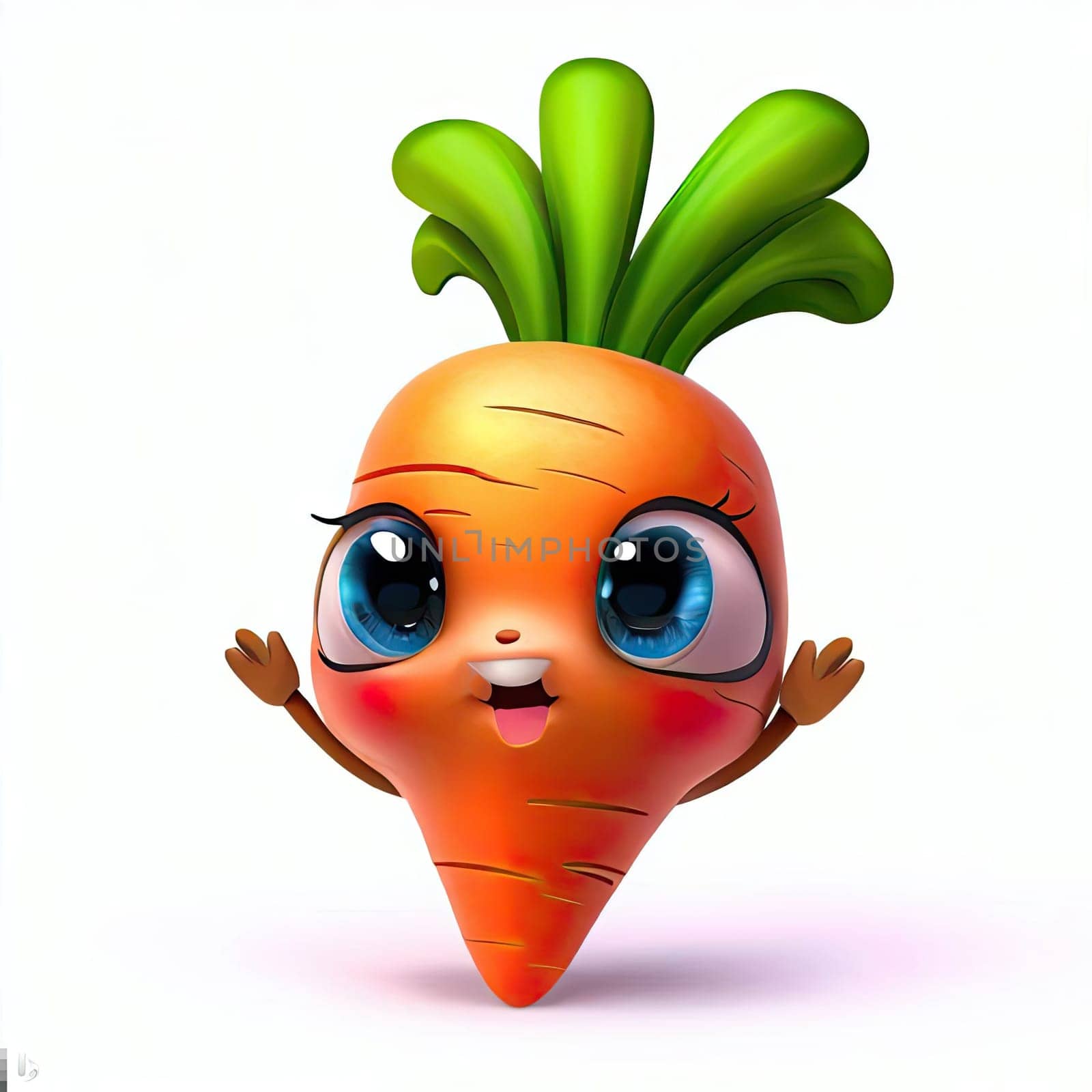 Cute 3d carrot cartoon character by clusterx
