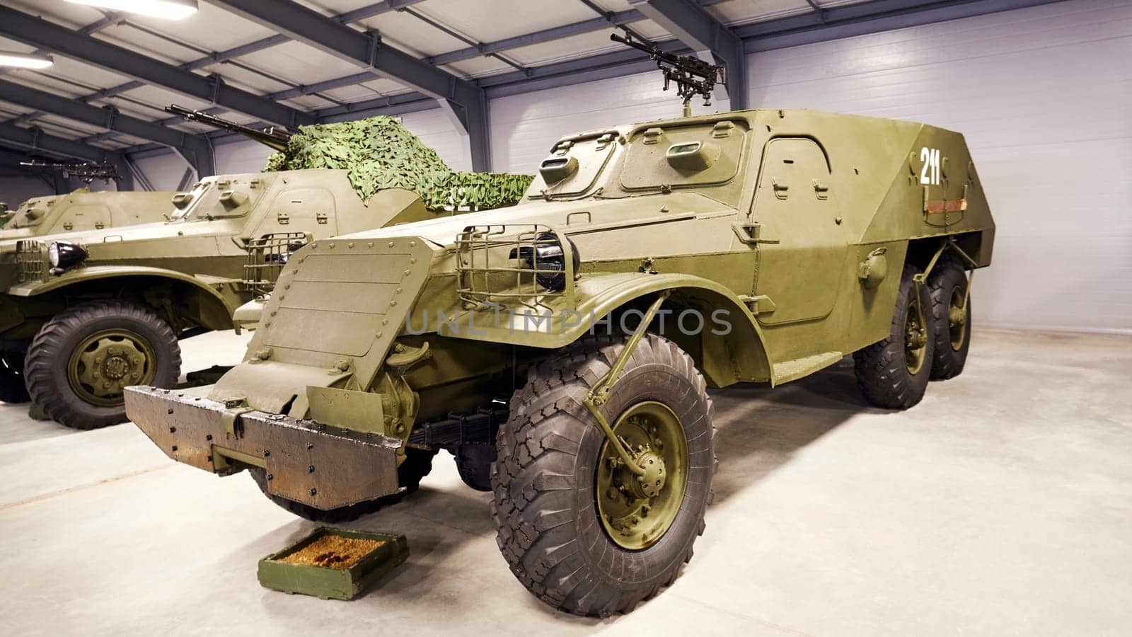 Kubinka, Moscow region, Russia - November 13, 2022: Russian six-wheeled armored personnel carrier BTR 152. Museum of Tanks and Armored Vehicles in Patriot Park