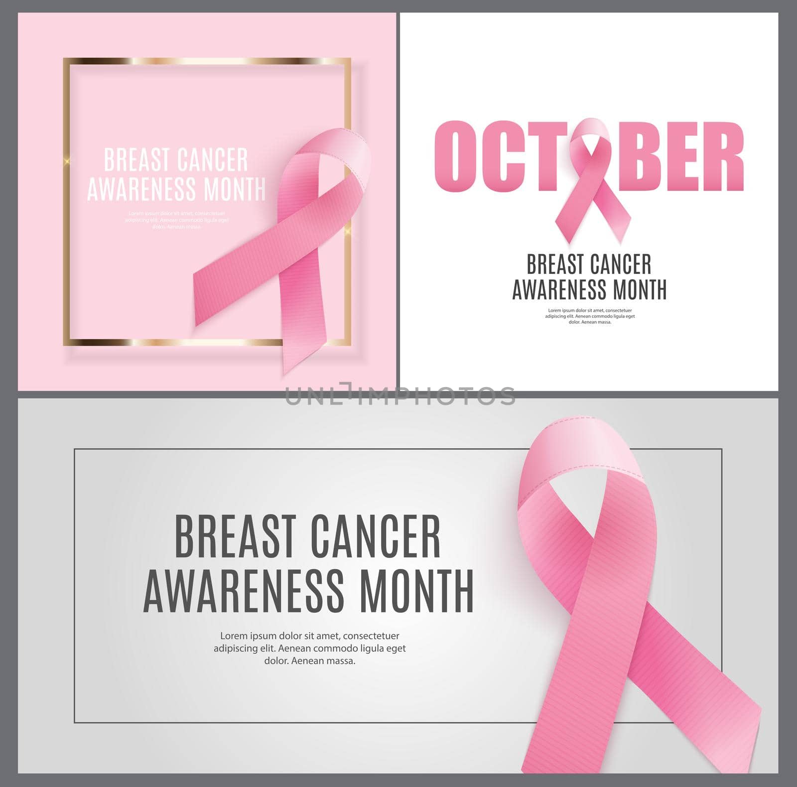 Breast Cancer Awareness Month Pink Ribbon Background Vector Illustration by yganko