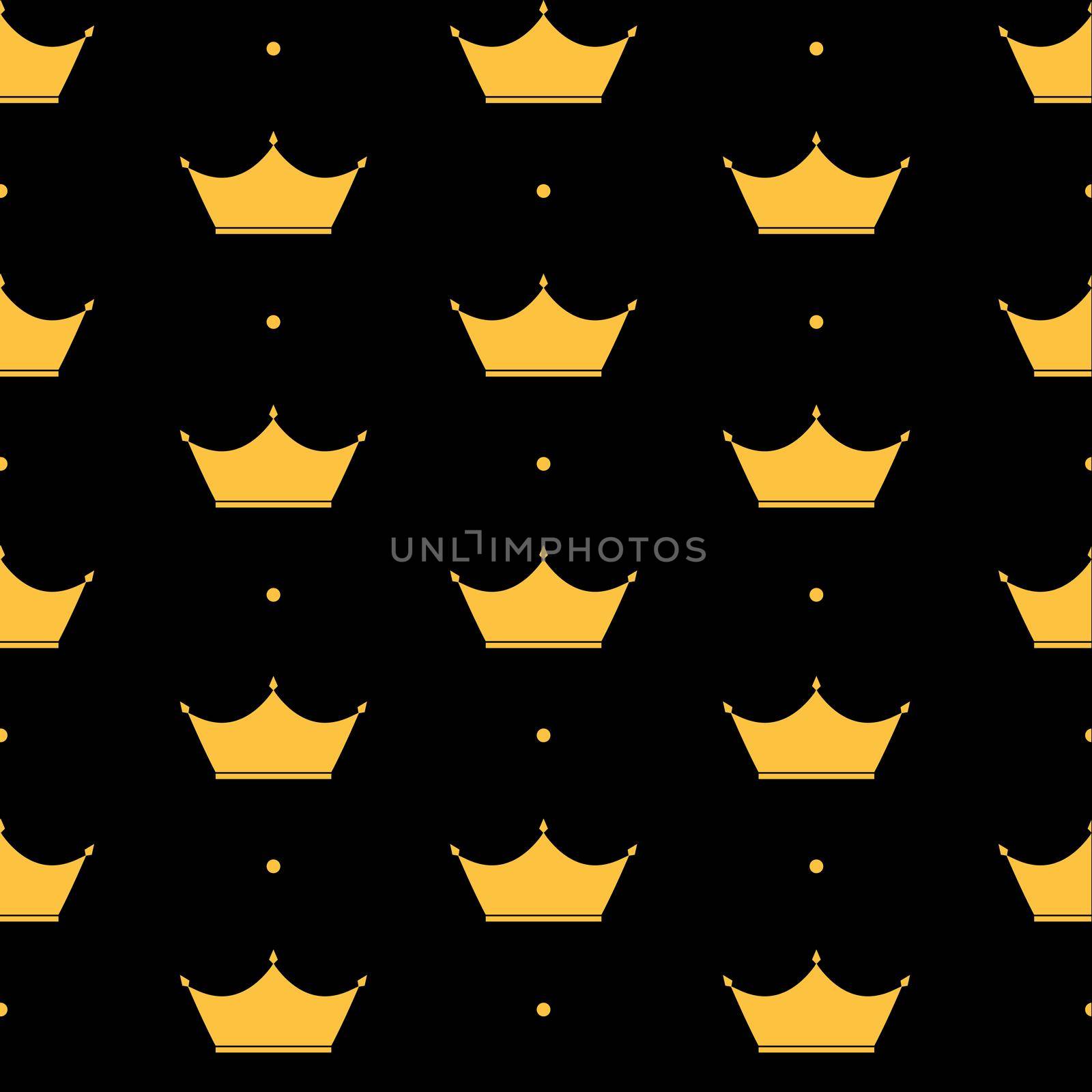 Princess Crown Seamless Pattern Background Vector Illustration. EPS10