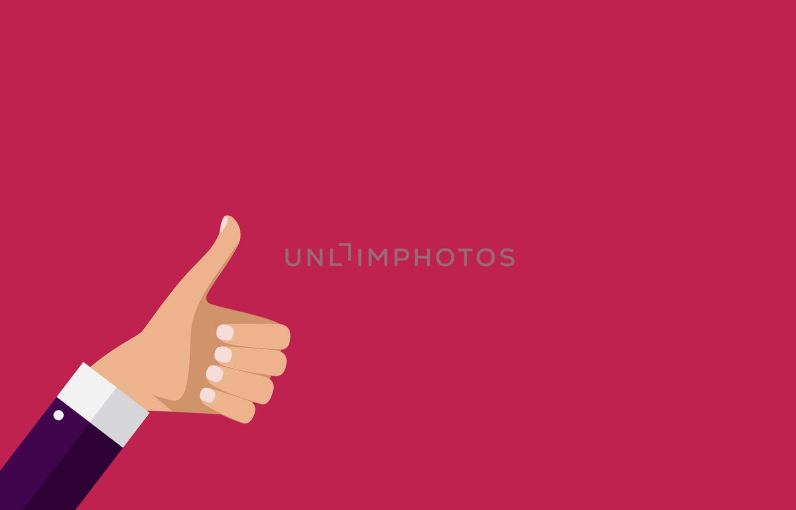 Thumbs up Sign can be used for social network. Vector illustration EPS10