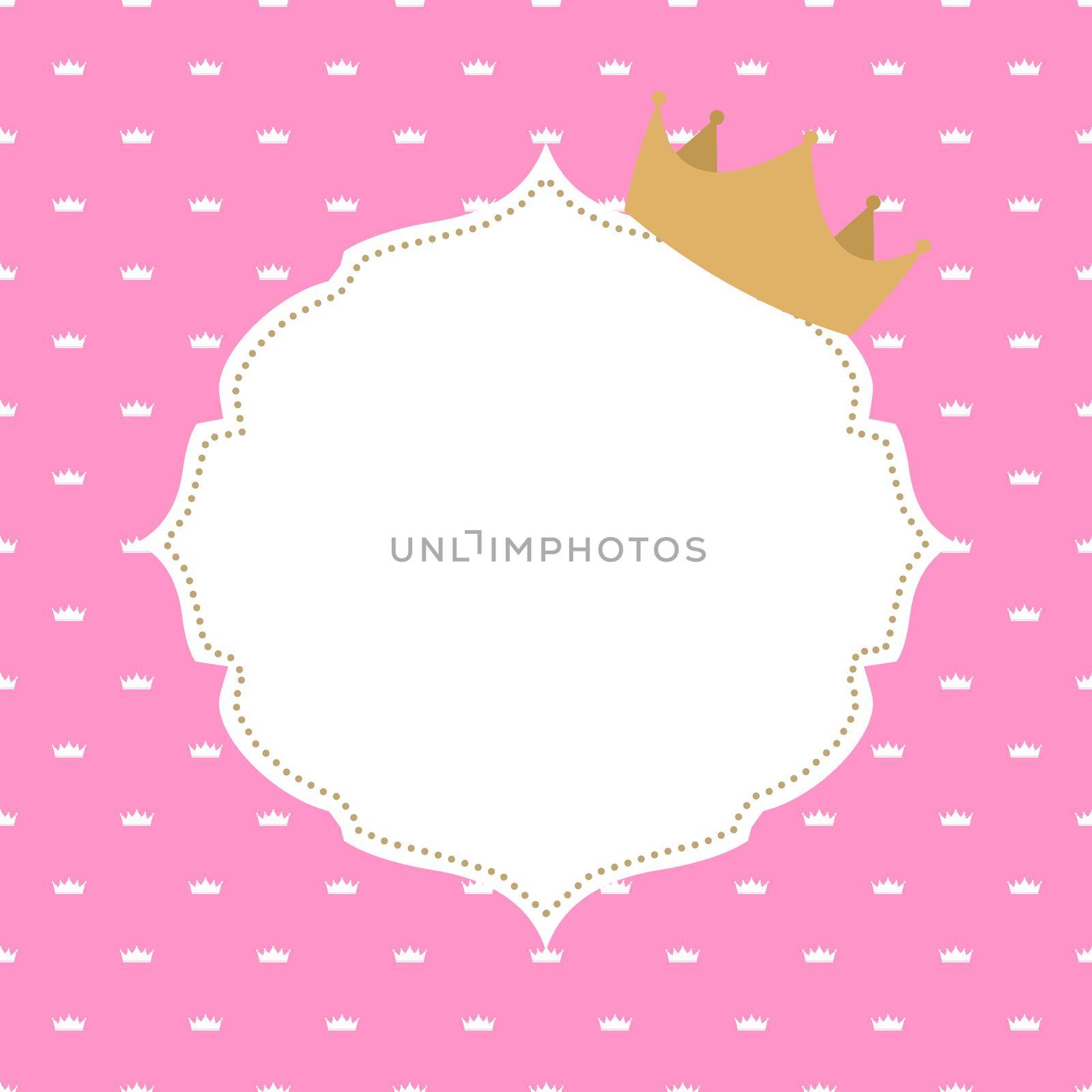 Princess Crown Background Vector Illustration. EPS10