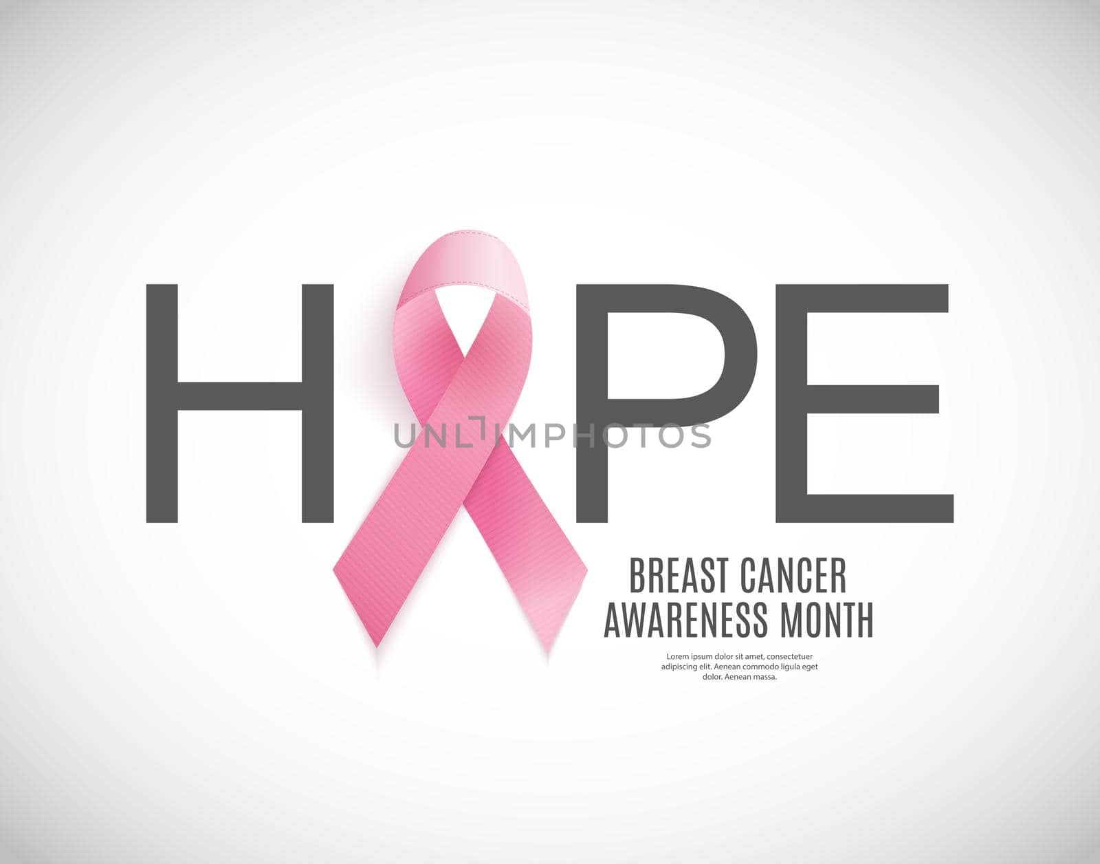 Breast Cancer Awareness Month Pink Ribbon Background Vector Illustration EPS10