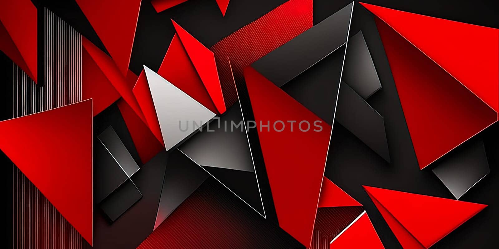 red and black geometric triangle abstract background illustration. modern technology innovation concept background