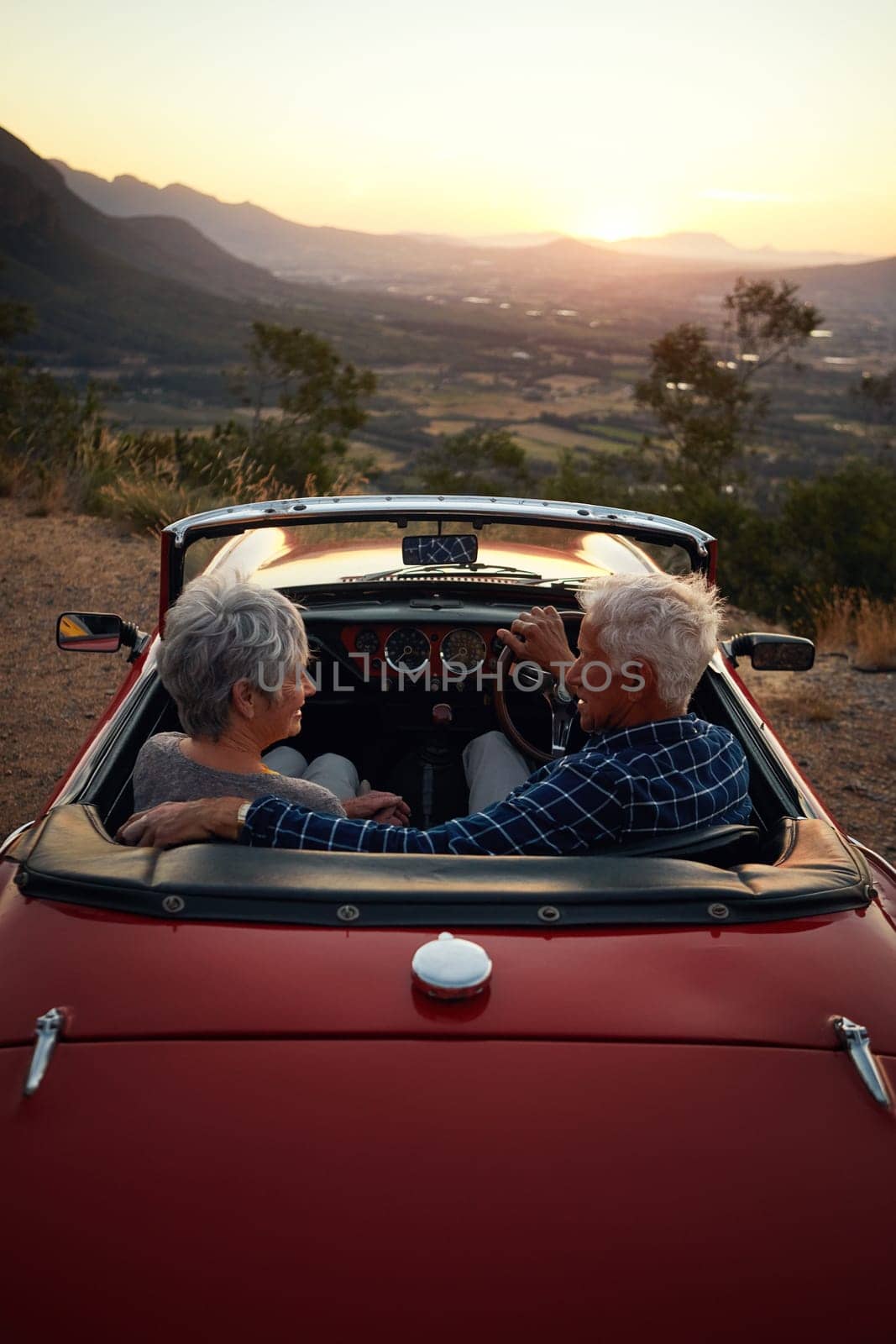 Seeing the places theyve always wanted to see. a senior couple enjoying a road trip