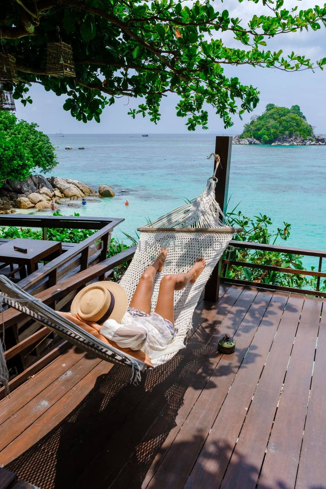 Asia women on vacation at Koh Lipe Island Thailand