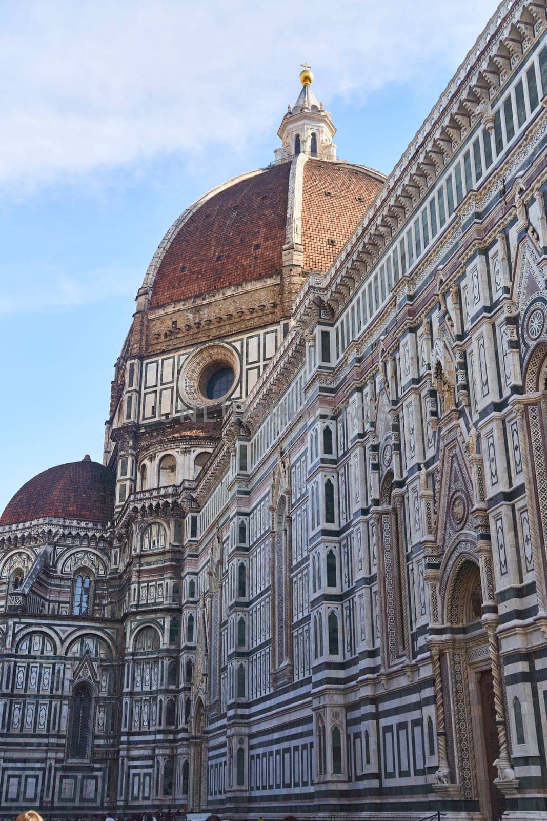Florence, Italy - 12.02.2023: View of the dome of the Cathedral of Santa Maria del Fiora. High quality photo