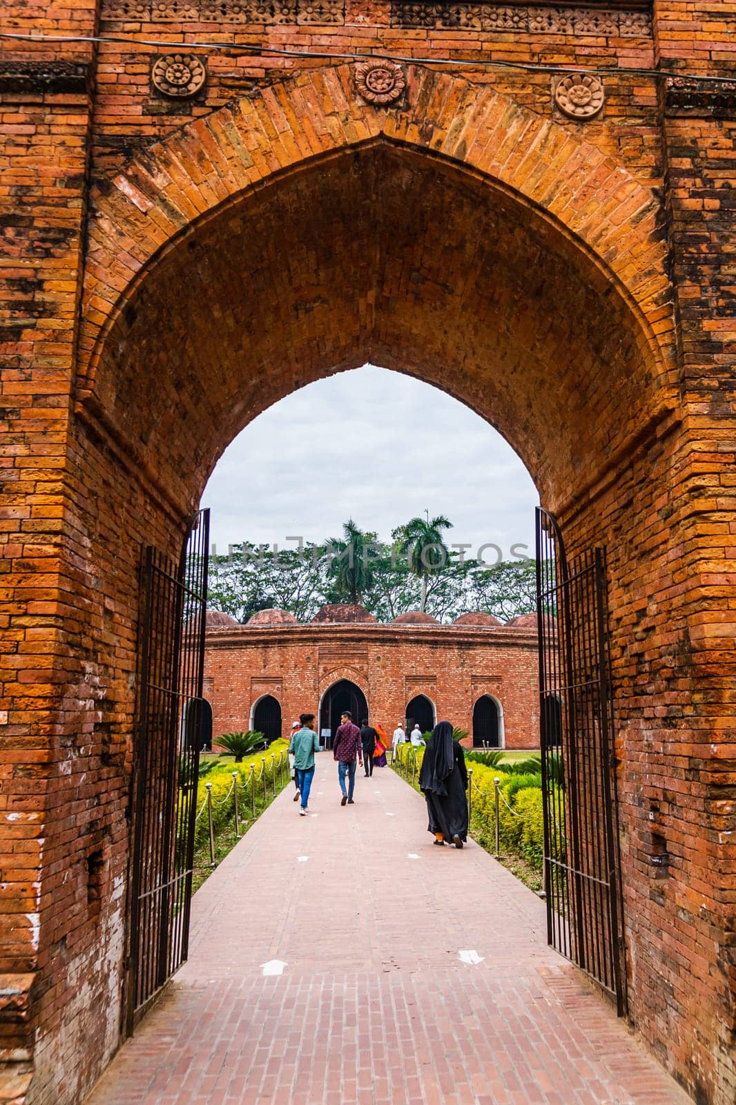 The Sixty Dome Mosque in  Khulna, Bangladesh, Selective Focus