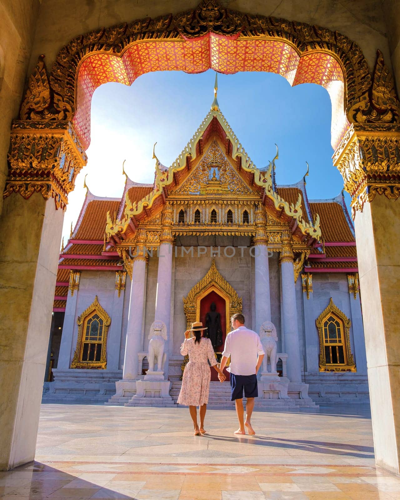 Wat Benchamabophit temple in Bangkok Thailand, The Marble temple in Bangkok by fokkebok