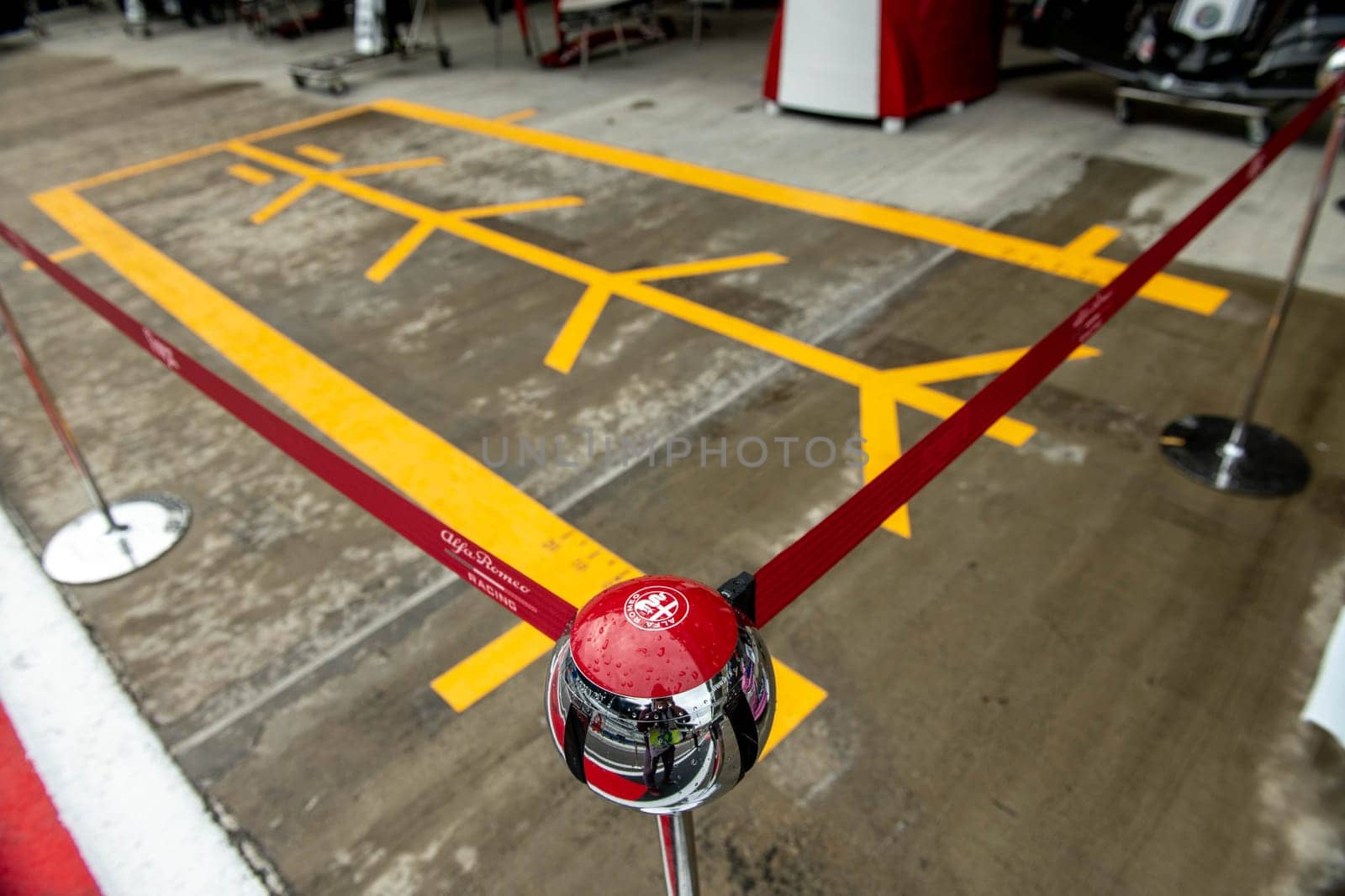 SOCHI, RUSSIA - 29 September 2019: Scuderia Alpha Romeo F1 team box at Formula 1 Grand Prix of Russia 2019 by MKolesnikov