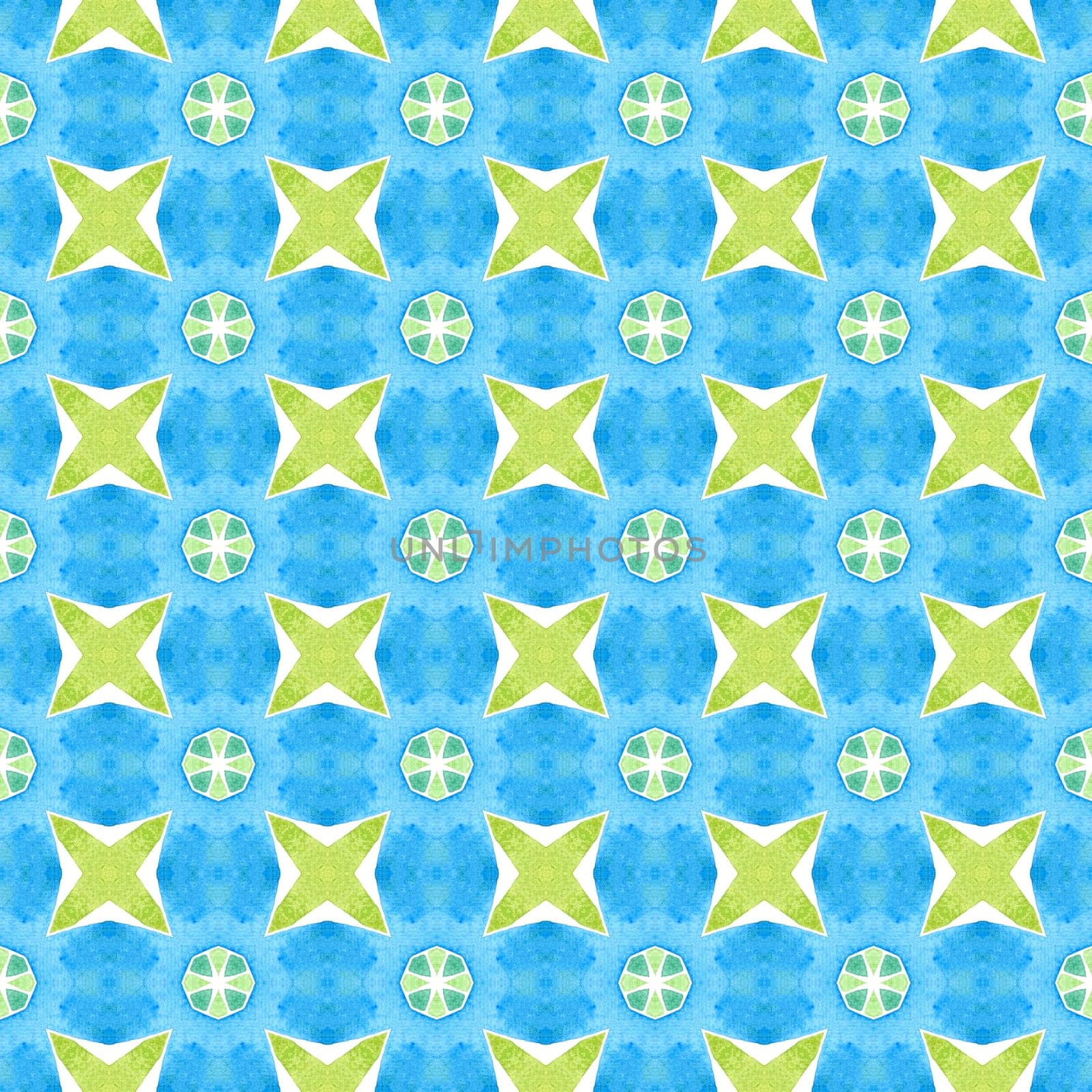 Tropical seamless pattern. Green vibrant boho by beginagain