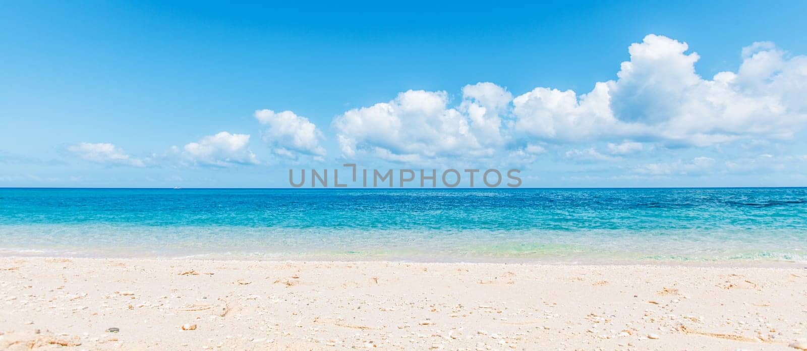 Beautiful landscape with white sand beach and tropical sea