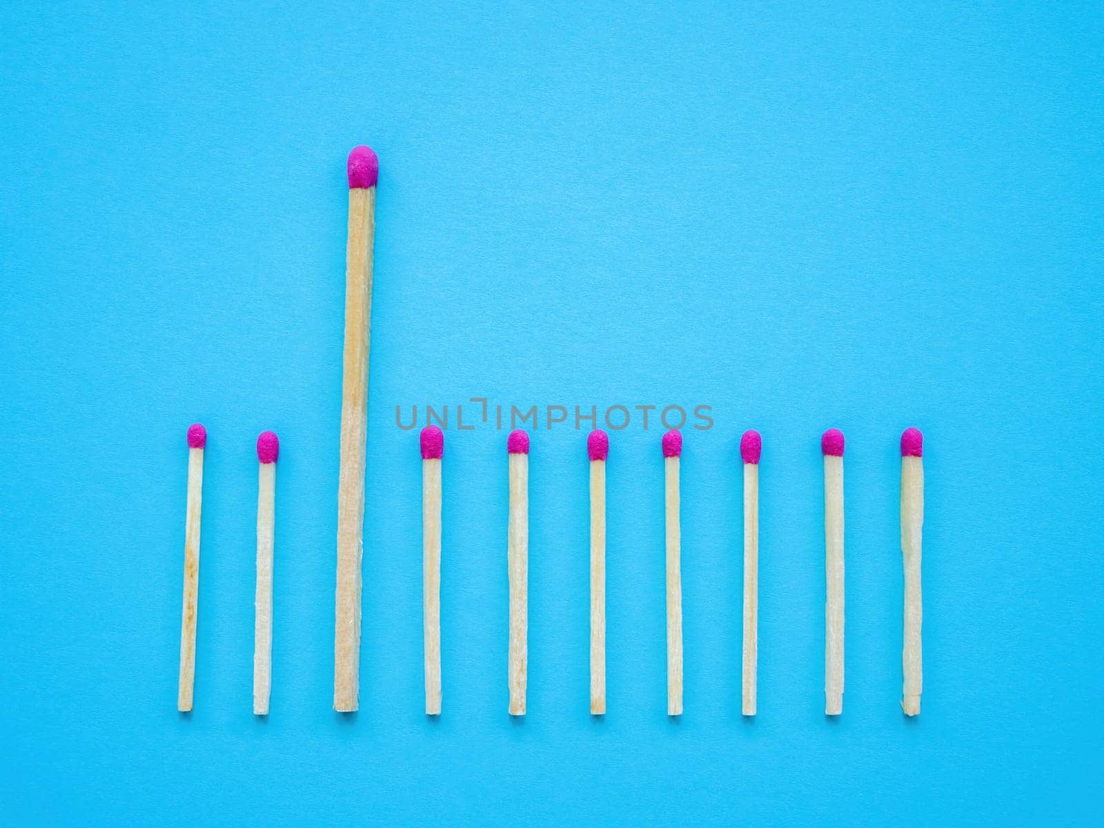 Matches and one of them is big. HR and Talent acquisition concept.