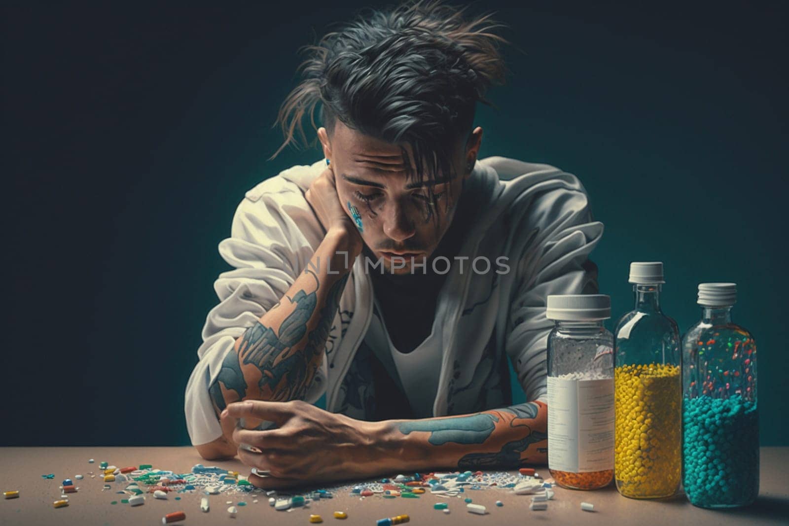 The big social problem and disease of catching a buzz. Stop, no drugs. Dependence and addiction. Addictive substances, alcohol, cigarettes and drugs. health cocaine heroin cannabis and pills.