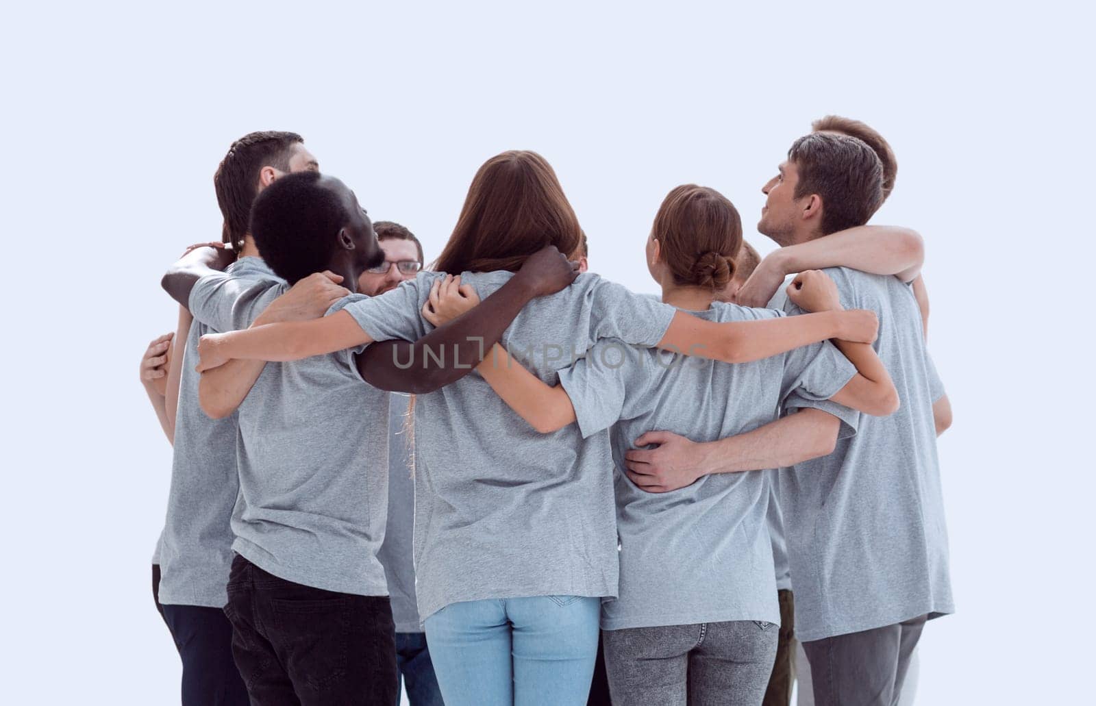 in full growth. a group of young people standing in a circle . photo with copy space