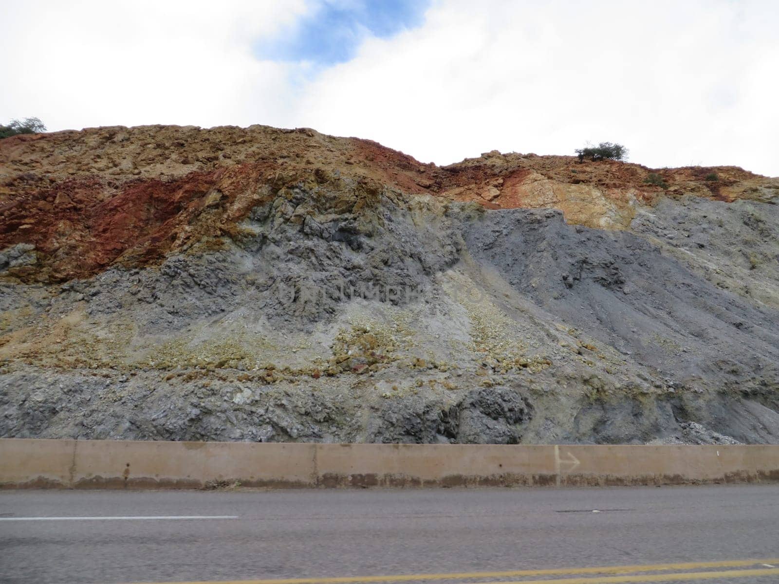 Mineral Rich Road Cut near Bisbee Arizona . High quality photo