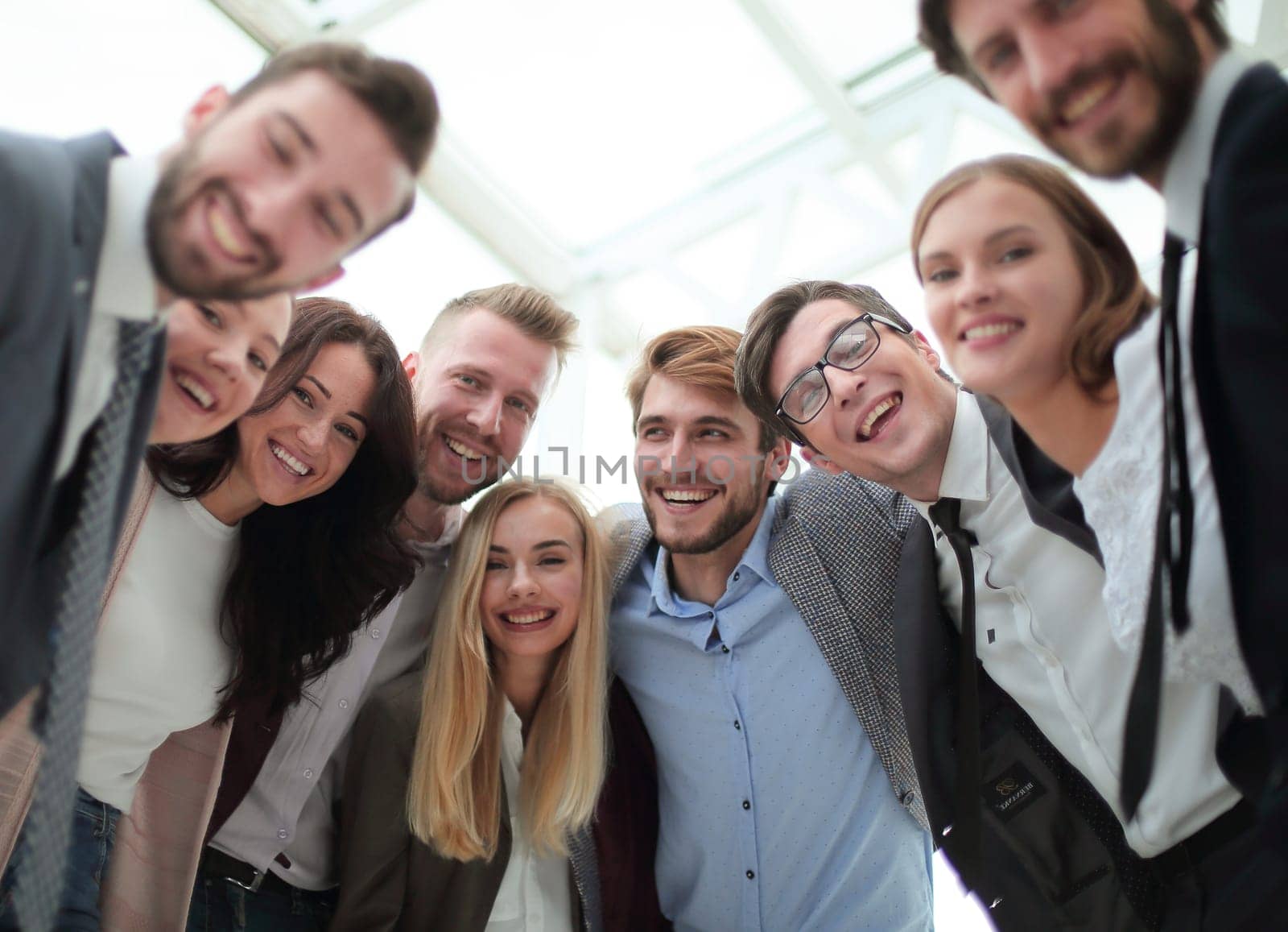 close up. group of smiling young people looking at the camera . the concept of teamwork