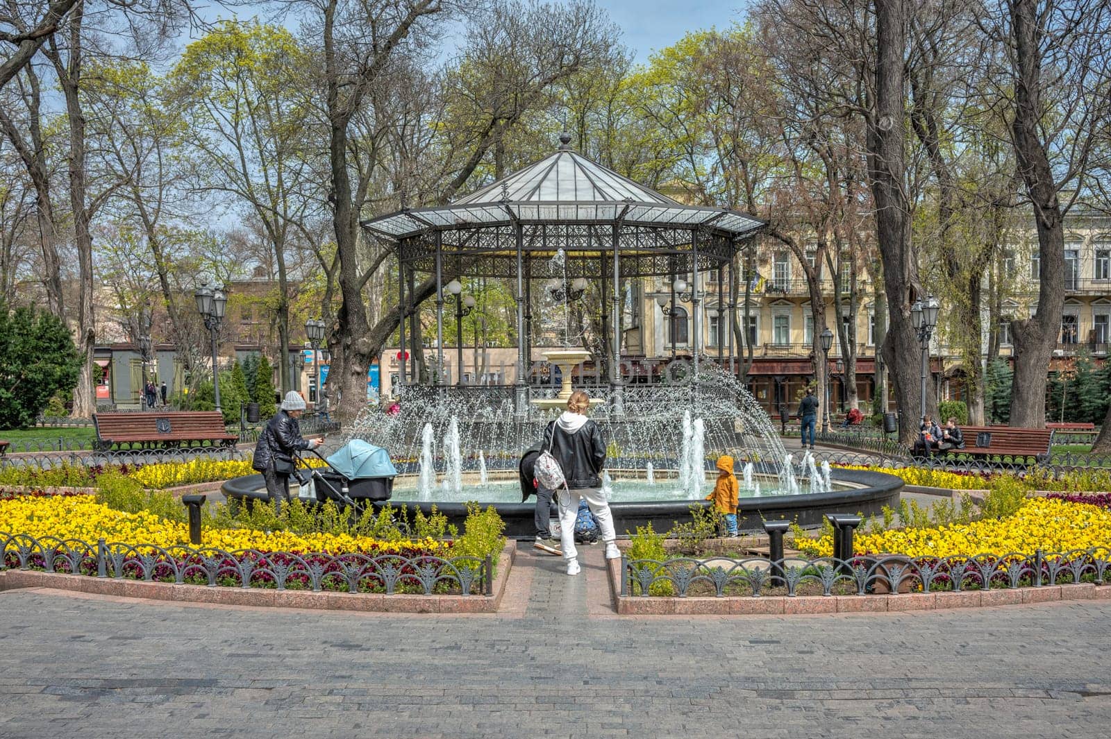 Fountain in the City Garden of Odessa, Ukraine by Multipedia