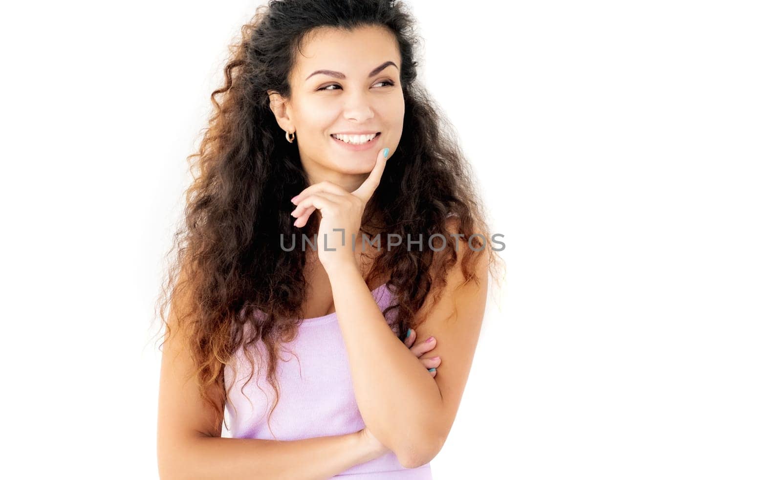 Portrait of attractive young girl smiling