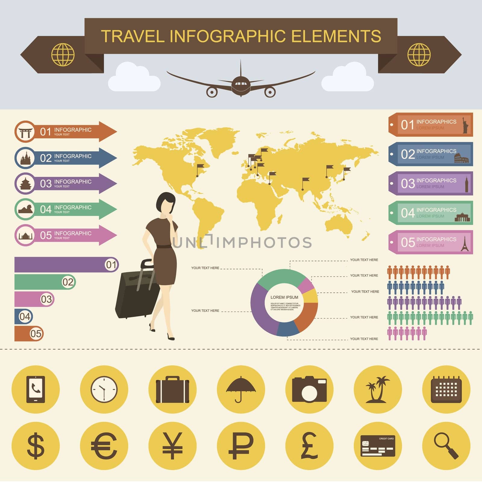 Travel Infographic Elements by Gomolach