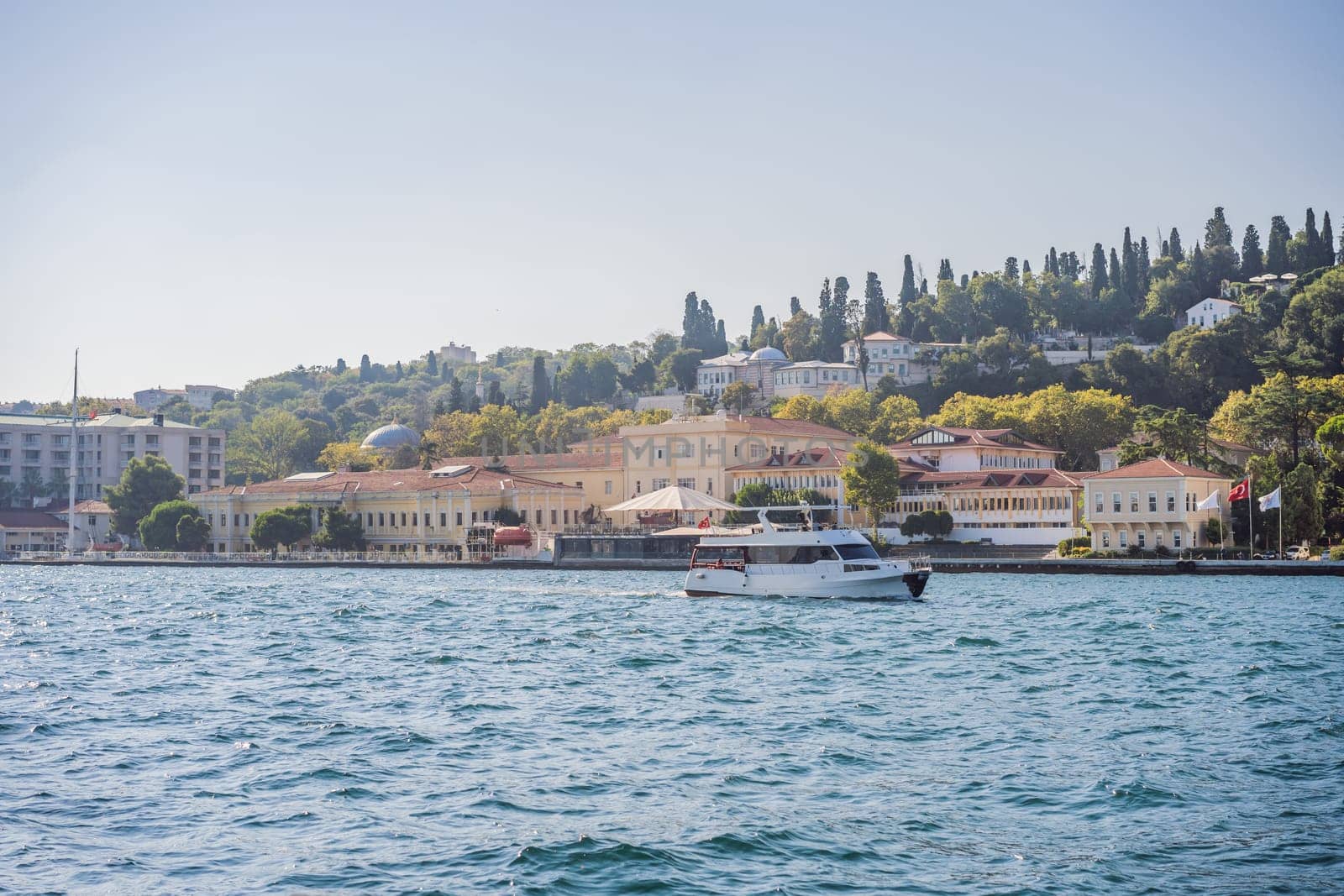 A panorama photo of Bosporus strait, Istanbul. Turkiye by galitskaya