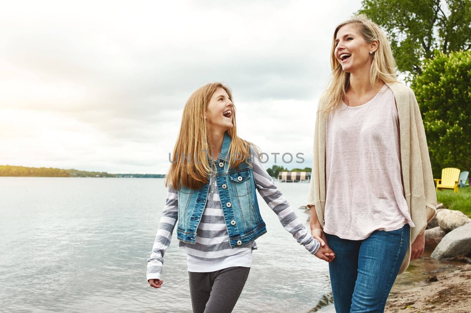 Having each other means having everything. a mother and her daughter bonding outdoors