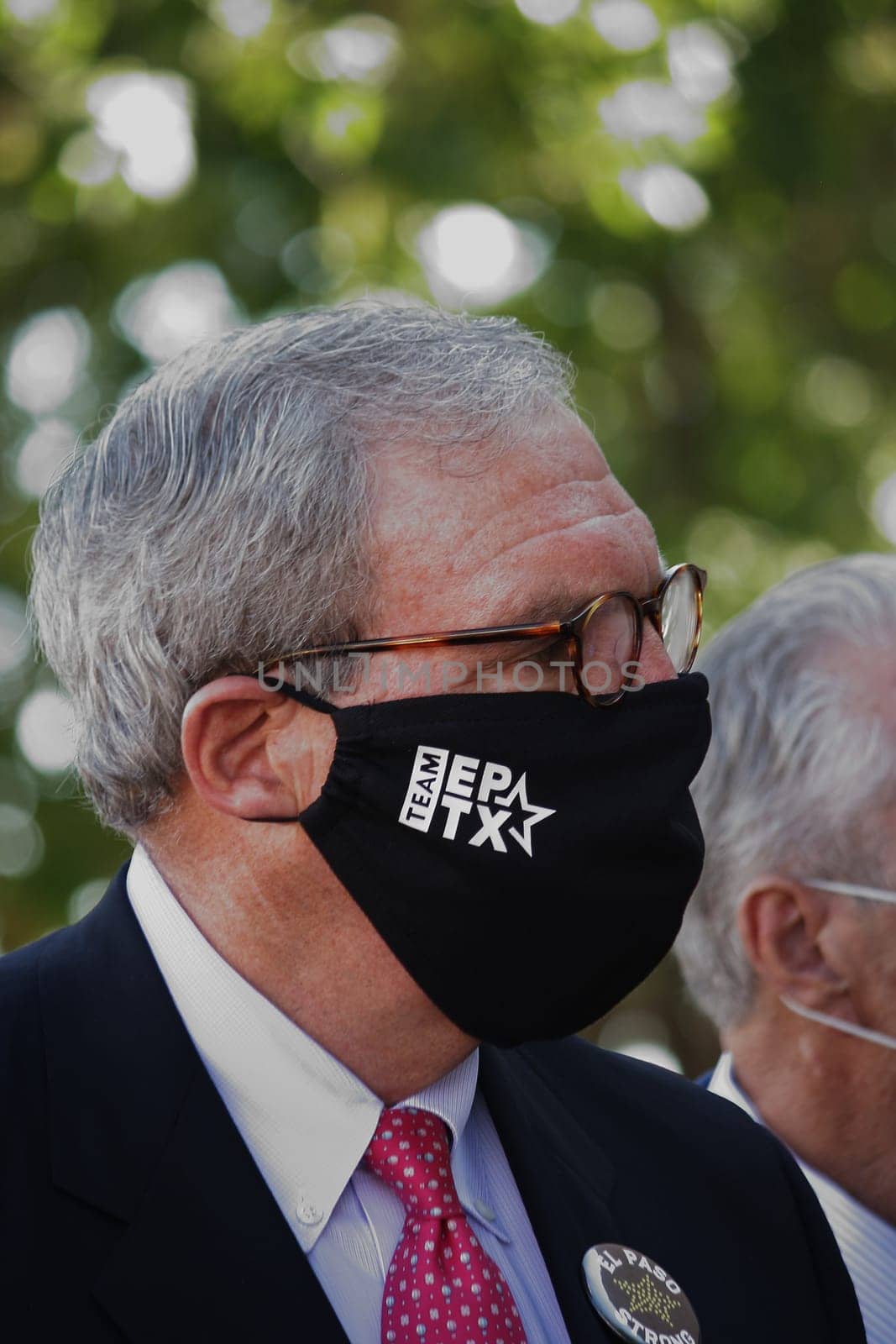 El Paso, Texas, USA - August 3, 2020 El Paso mayor Donald Dee Margo attends the 1st August 3rd memorial at the Mexican Consulate. by Marcielito