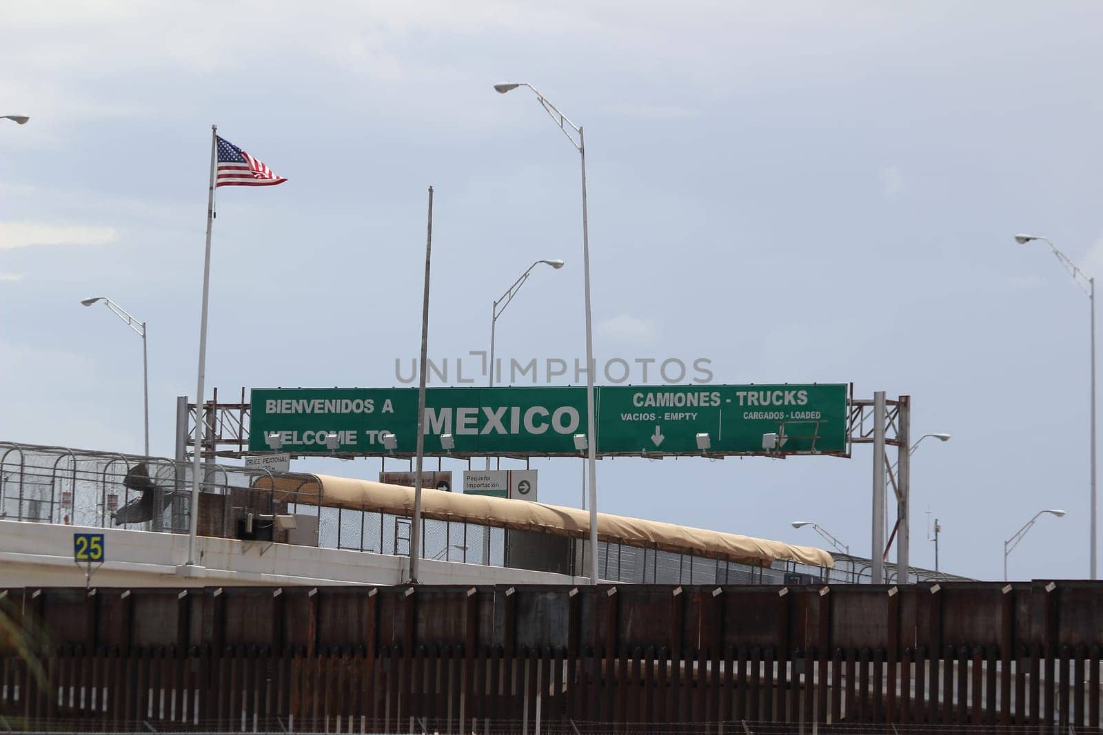 Border of Mexico and the United States, walking bridge connecting El Paso Texas to Juarez, Mexico by Marcielito