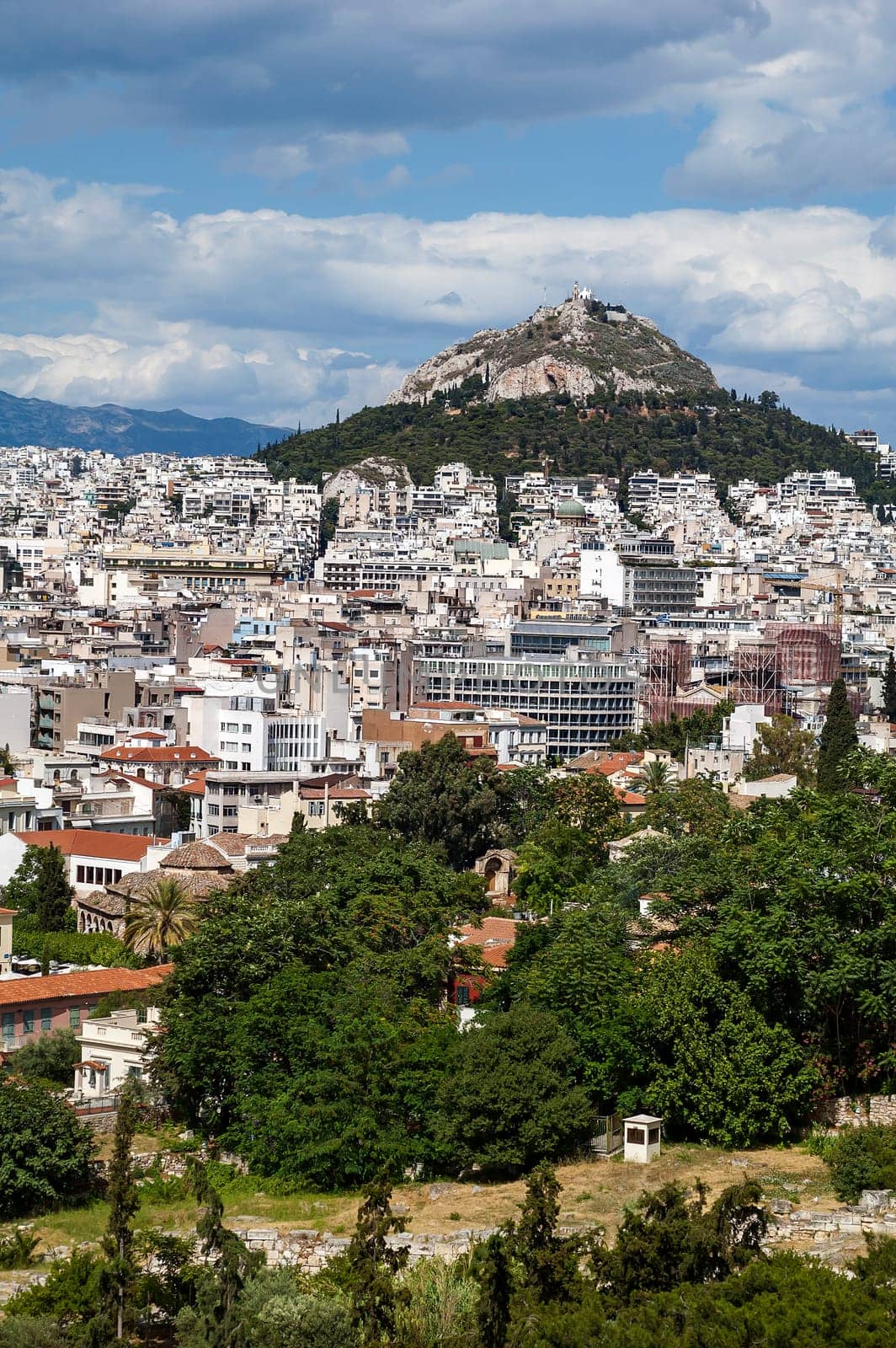 Panoramic view of the city of Athens, Greece