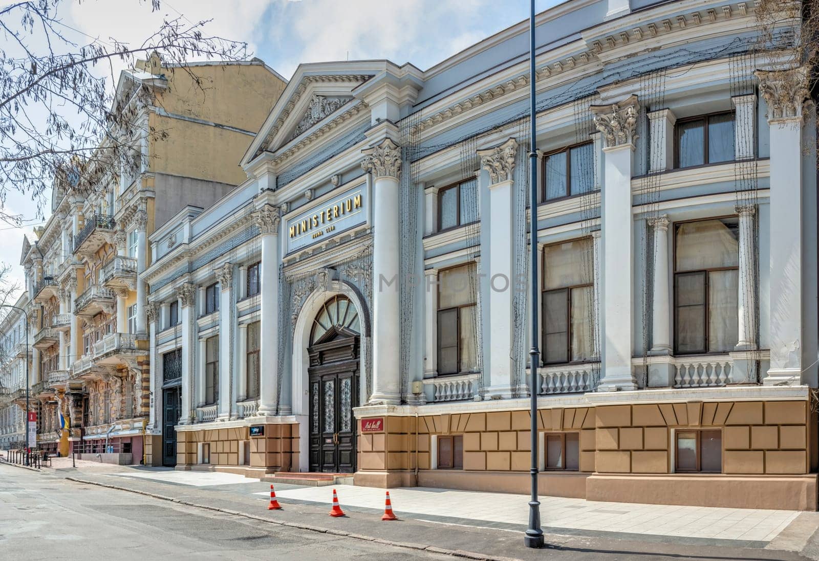 Odessa, Ukraine 15.04.2023. Historical building on the Gogol street in Odessa, Ukraine, on a sunny spring day