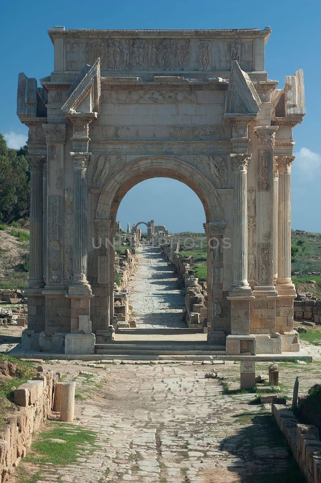 Arch of Septimius Severus in lepitis magna
