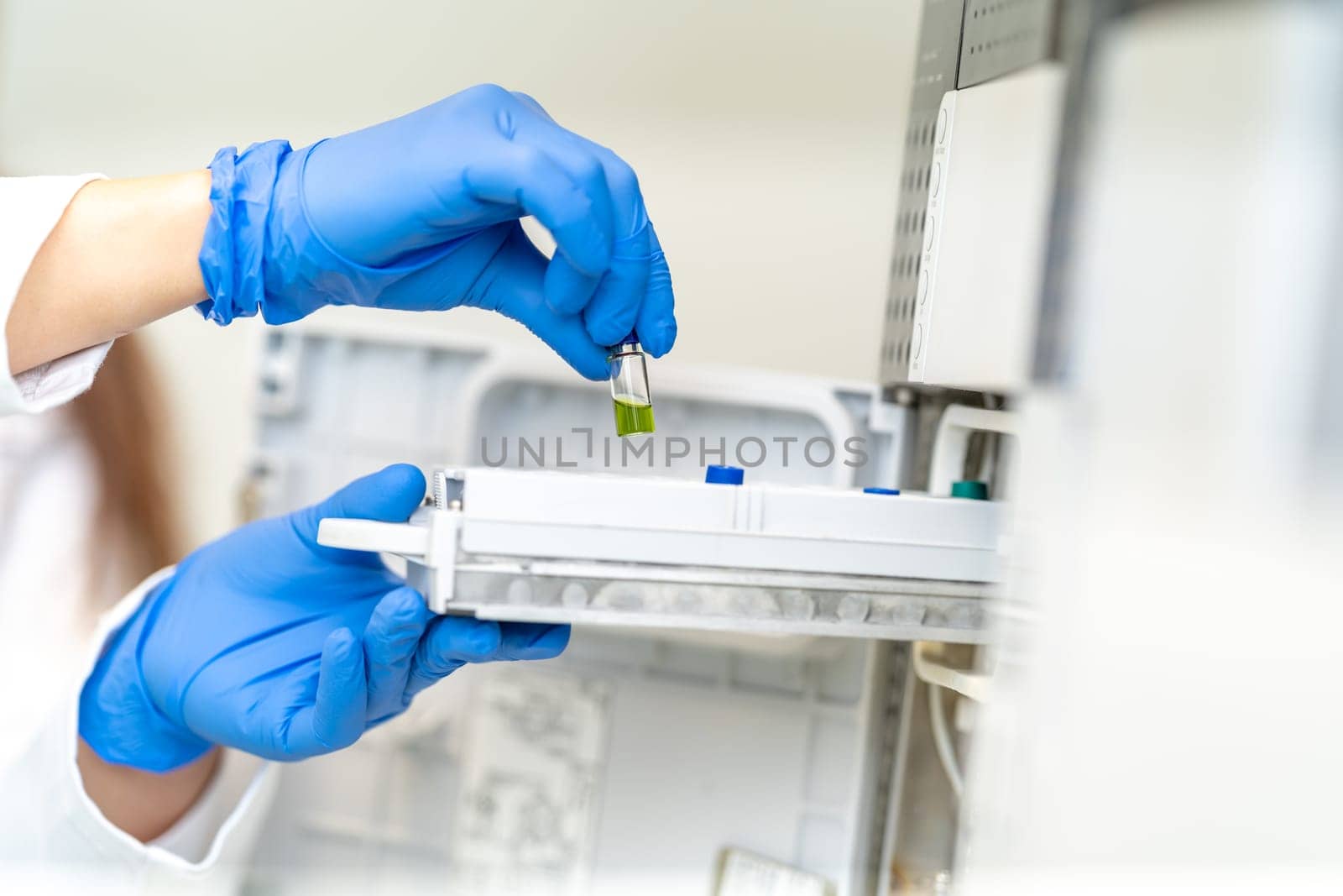 experimental research of chemical substances in a scientific laboratory for industry and medicine. High quality photo