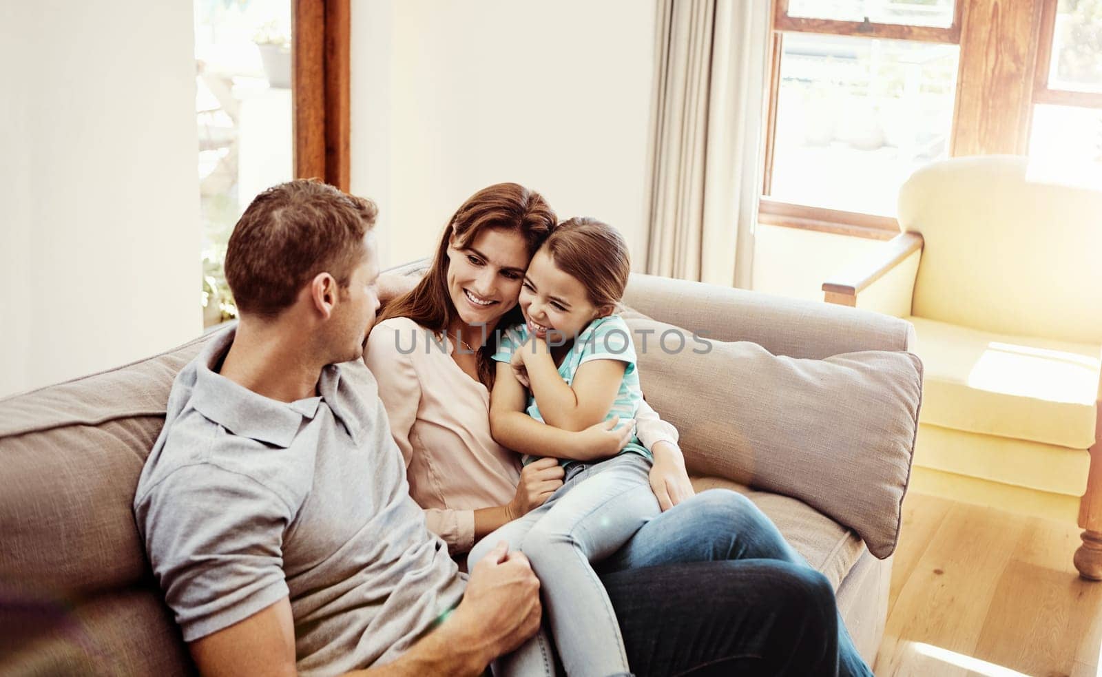 Family time is precious to them. a family bonding together at home