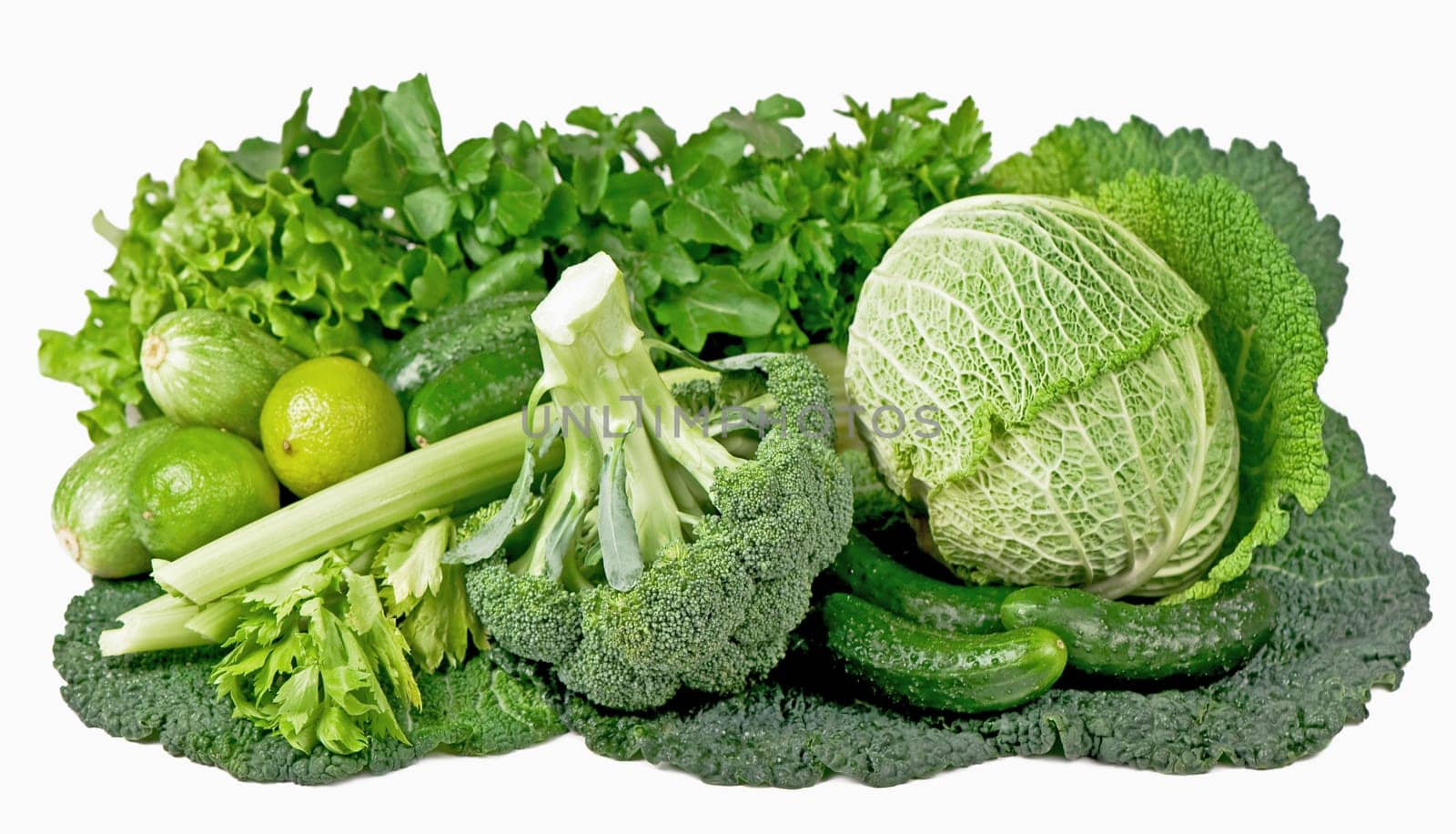 Top view healthy food clean eating vegetables, seeds, superfoods, leafy vegetables. Healthy Green Organic Raw Broccoli Flowers Ready for Cooking. Composition with fresh vegetables of broccoli on a white background.
