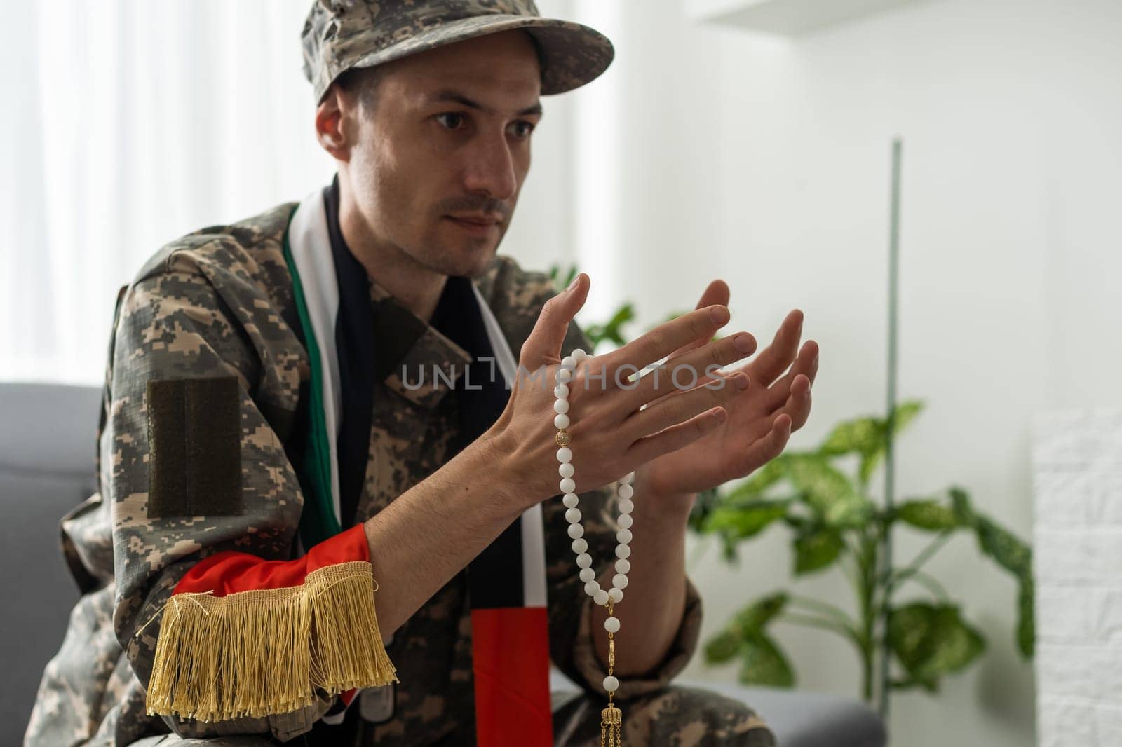 Soldier from United Arab Emirates with prayer beads by Andelov13