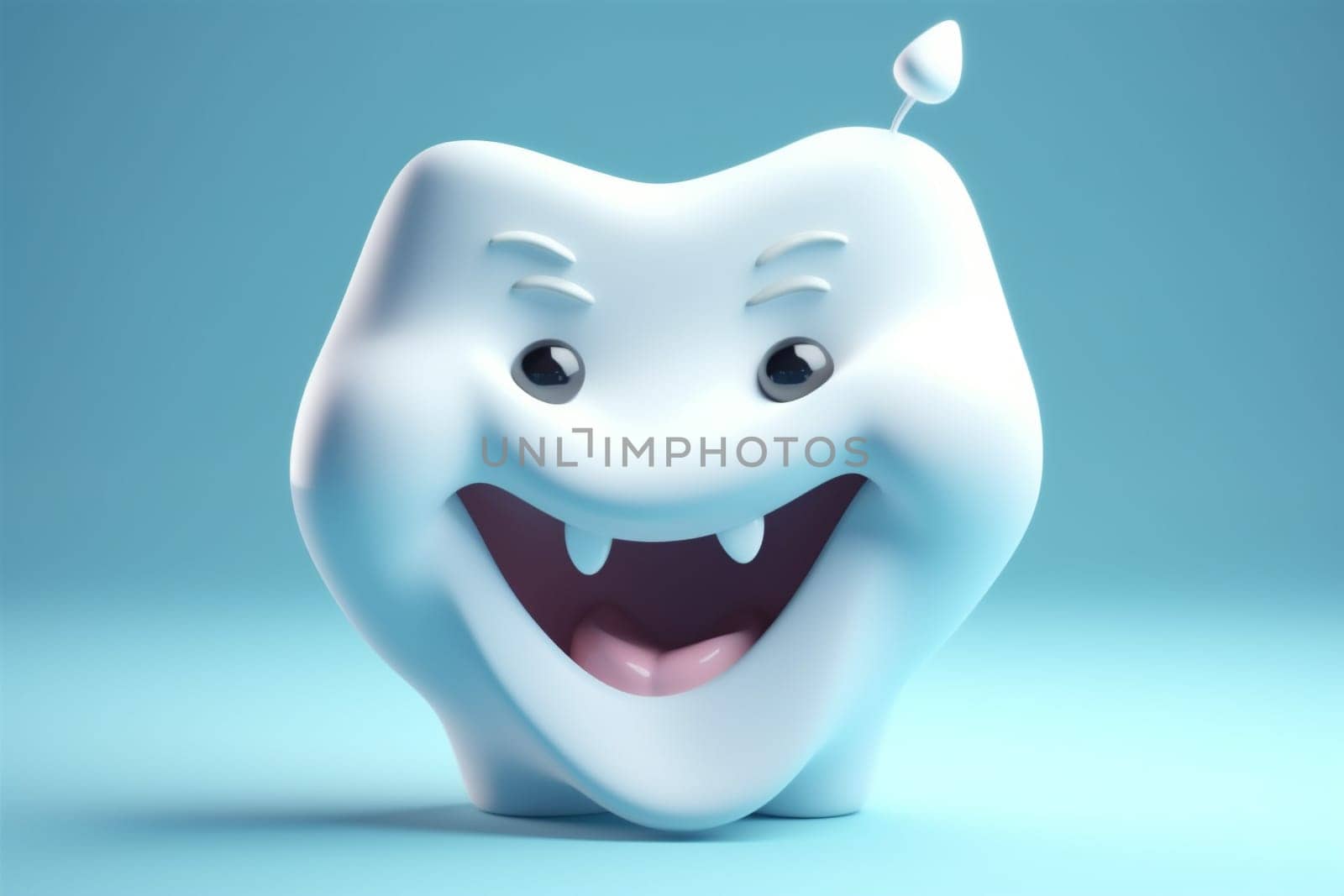 concept clinic health dentist care tooth illustration smile realistic dental cute oral smiling icon child orthodontic hygiene dentistry blue treatment. Generative AI.