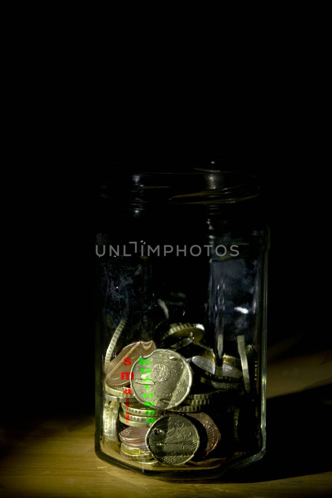 concept of small business with money in a jar