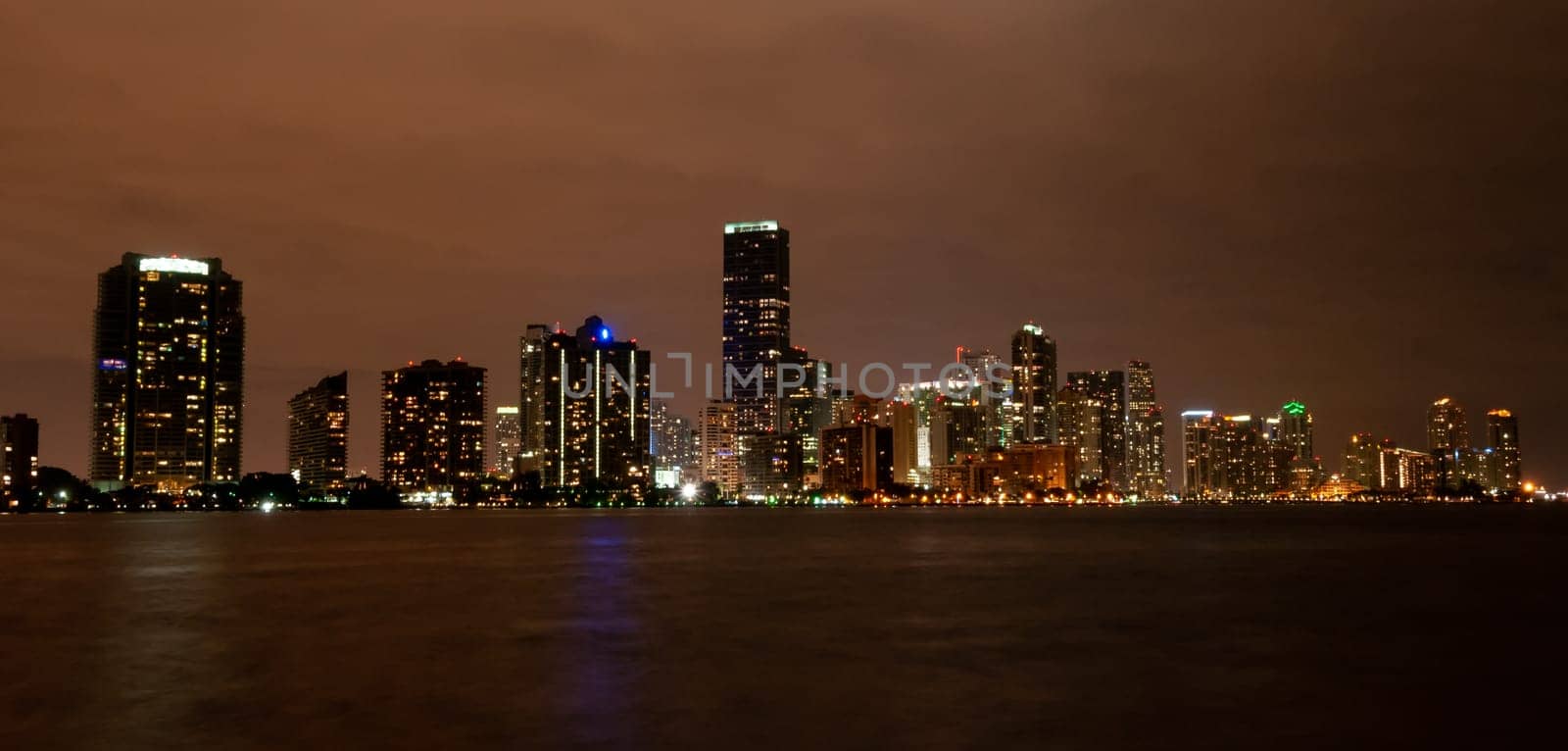 USA, FLORIDA - NOVEMBER 30, 2011: view of the night glowing city on the coast of the Gulf of Mexico, Florida