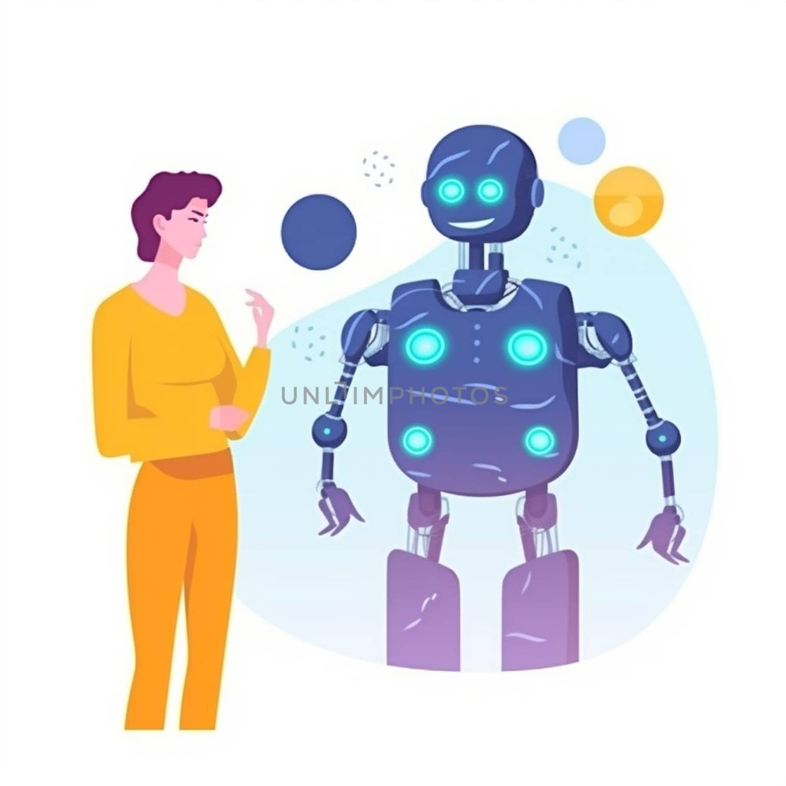 technology intelligence concept robot futuristic ai cyborg science future artificial. Generative AI. by SHOTPRIME