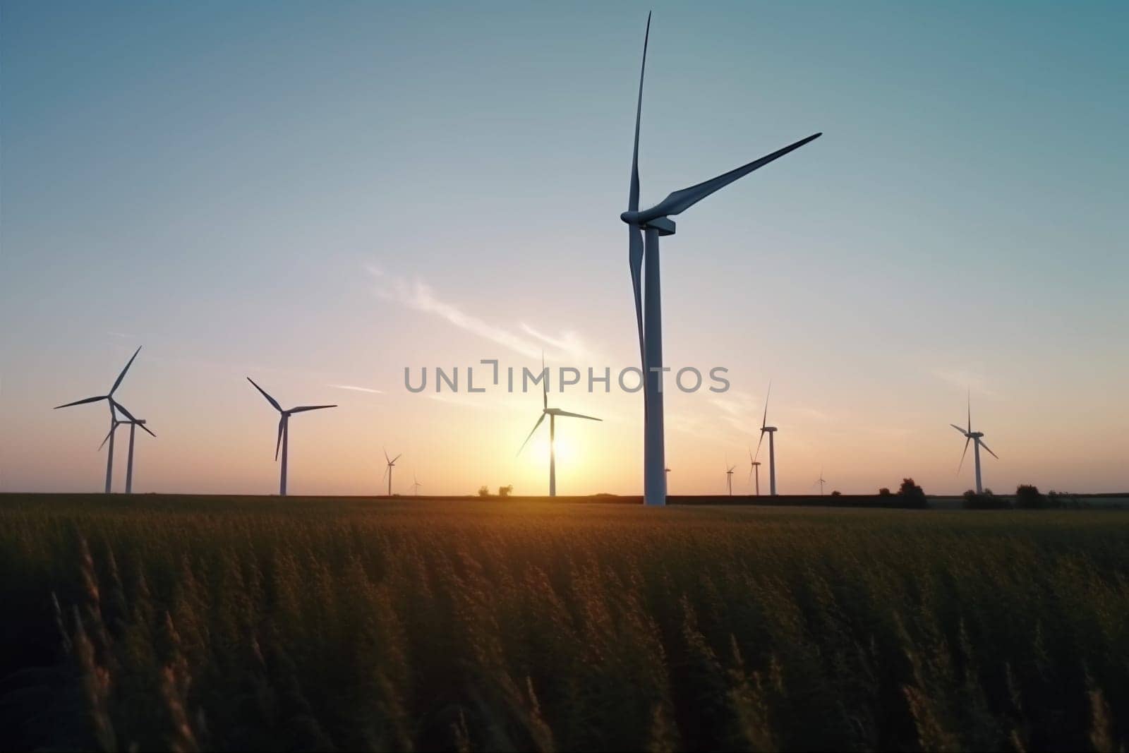 renewable sustainable field offshore technology environment ecology warming plant industry global farm windmill flevoland turbine alternative landscape wind white environmental electricity. Generative AI.