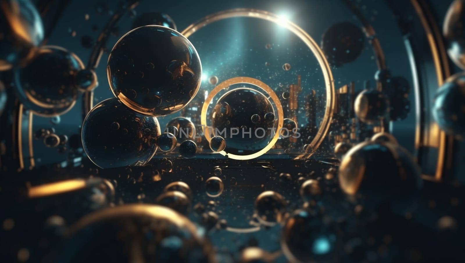 modern futuristic blur colour creative element energy blue network technology light design concept background line pattern yellow abstract graphic connection neon. Generative AI.