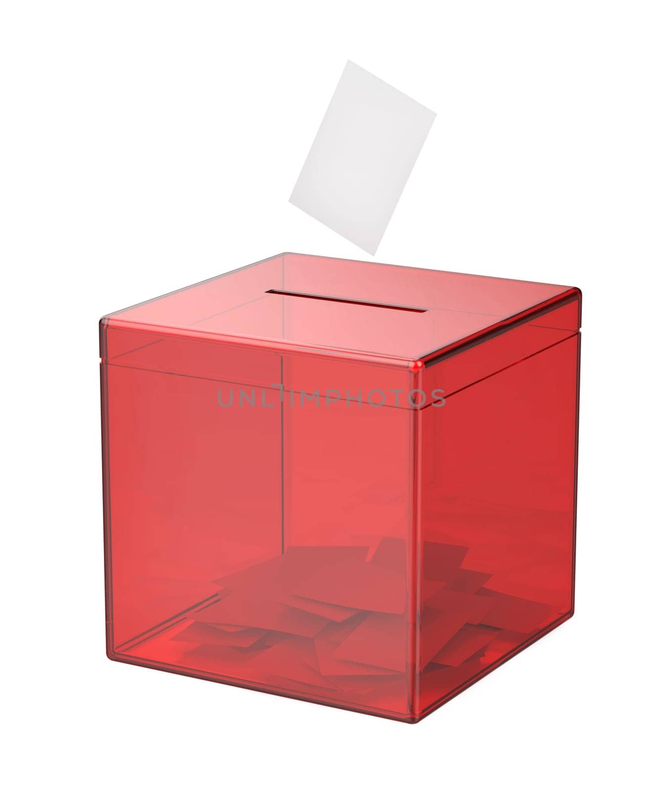 Ballot box with voting paper by magraphics