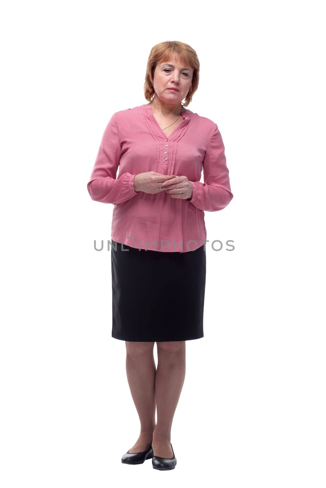 Portrait of thoughtful mature woman looking down worried about the future