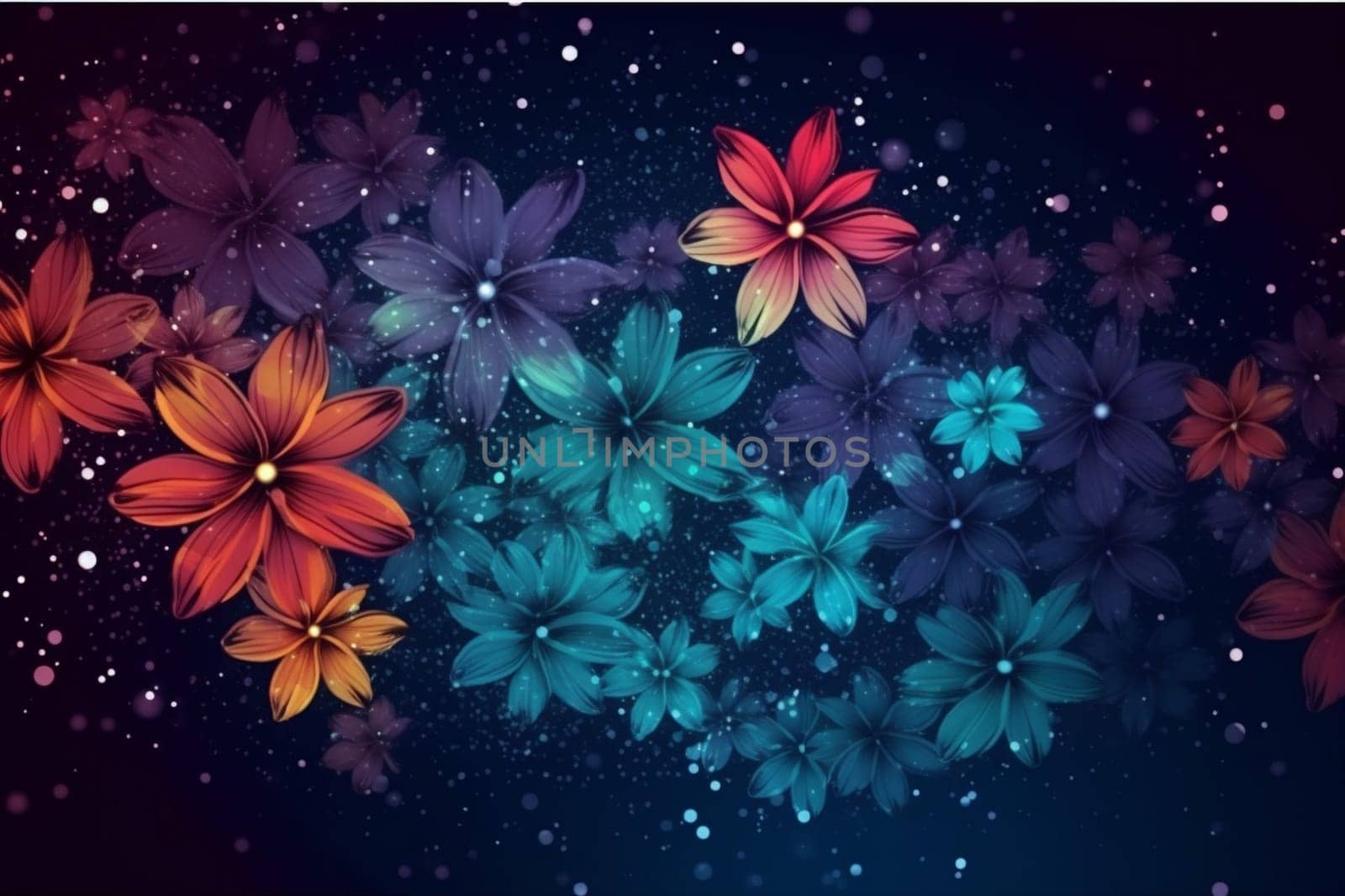 nature flat flower background spring garden holiday green blossom closeup plant bloom design wallpaper beautiful love pink petal leaf floral abstract. Generative AI.