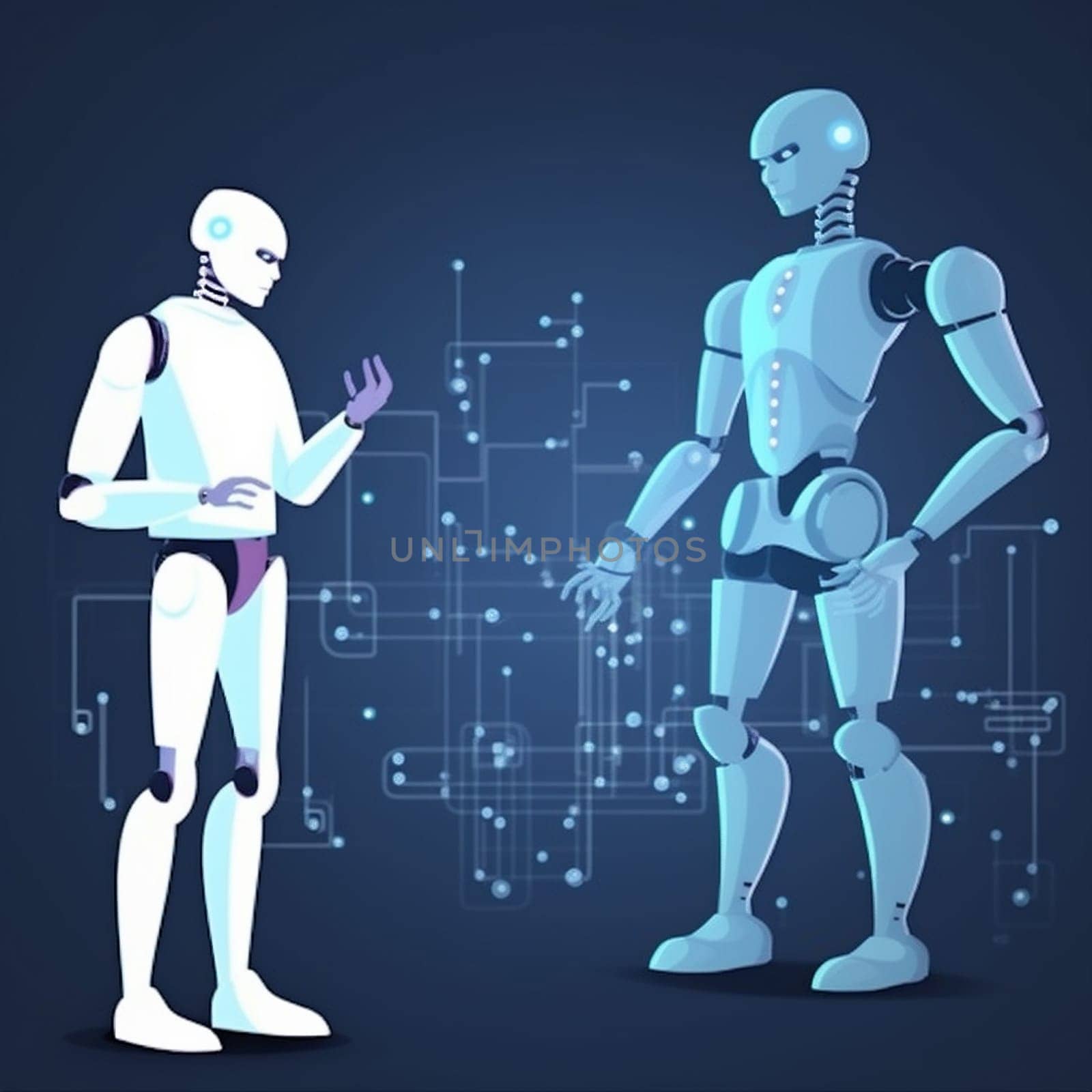 future ai technology artificial robot futuristic intelligence concept science cyborg. Generative AI. by SHOTPRIME