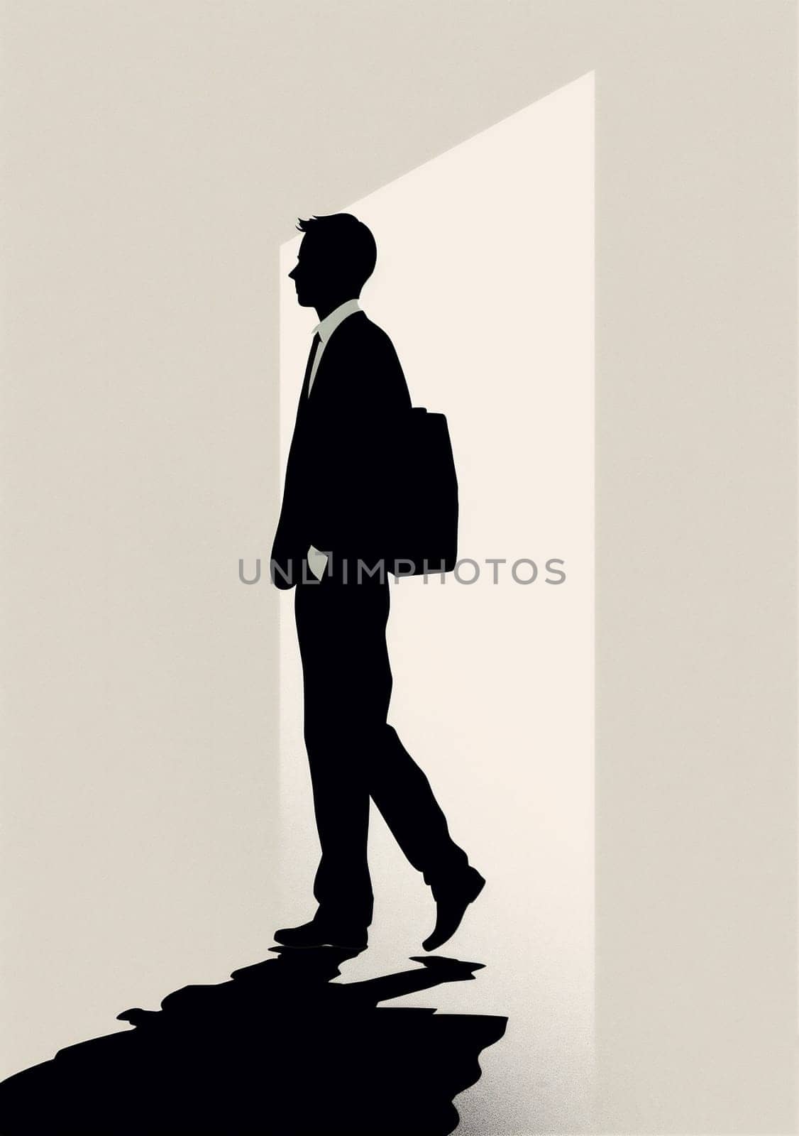 man woman retro ink design drawing black standing silhouette illustration isolated handsome. Generative AI. by SHOTPRIME